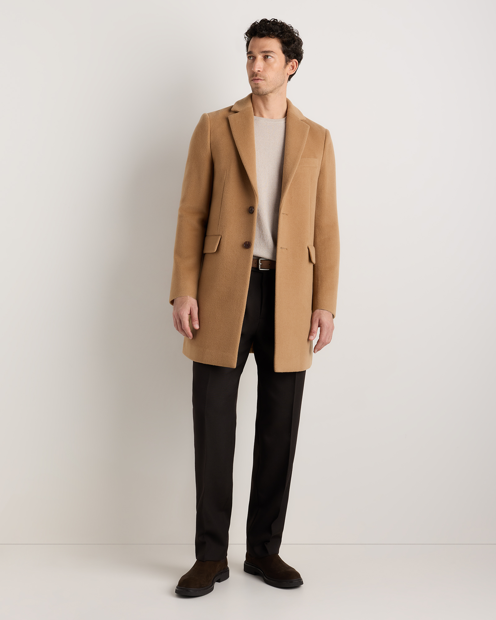 Caramel Wool Cashmere Overcoat