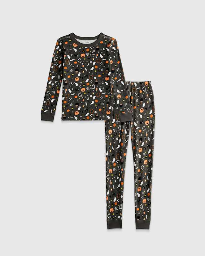 Halloween 100% Organic Cotton Long Sleeve and Pant Pajama Set