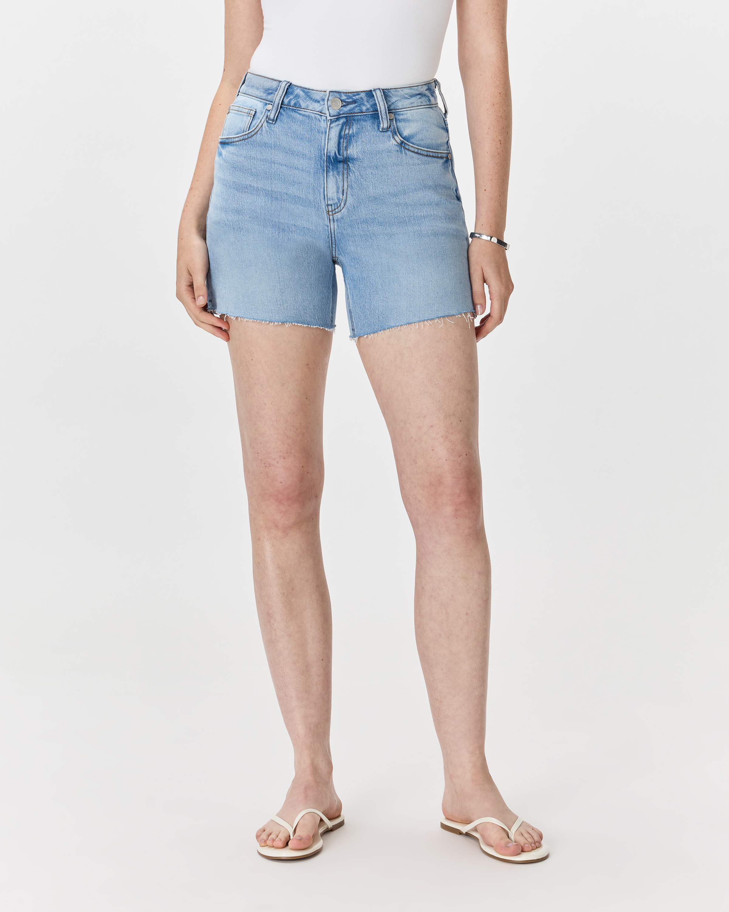Cool Blue Fray Bella Stretch Vintage Shorts