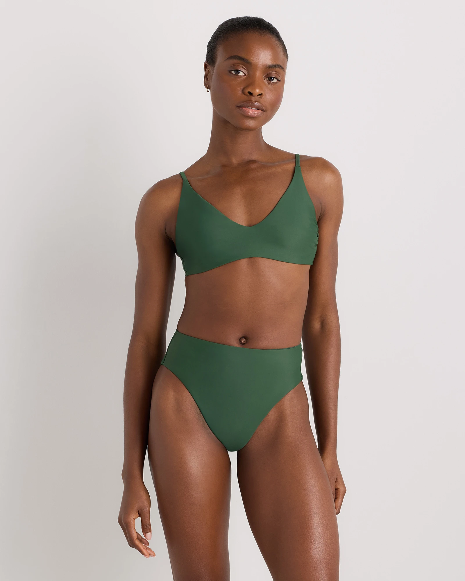 Italian High-Rise High-Leg Bikini Bottom