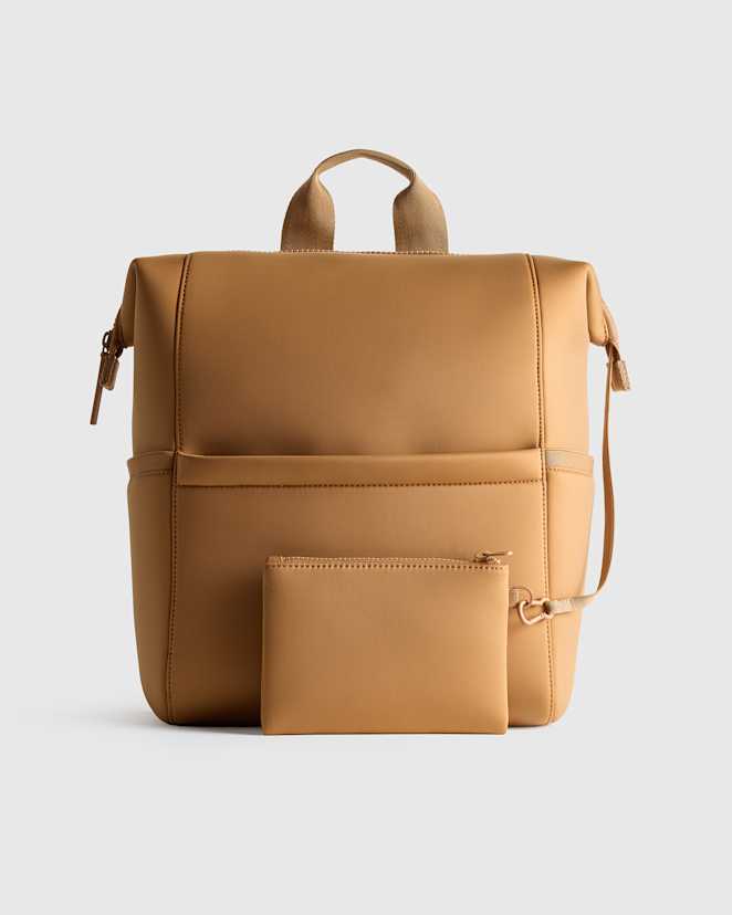 Mocha All-Day Neoprene Diaper Backpack