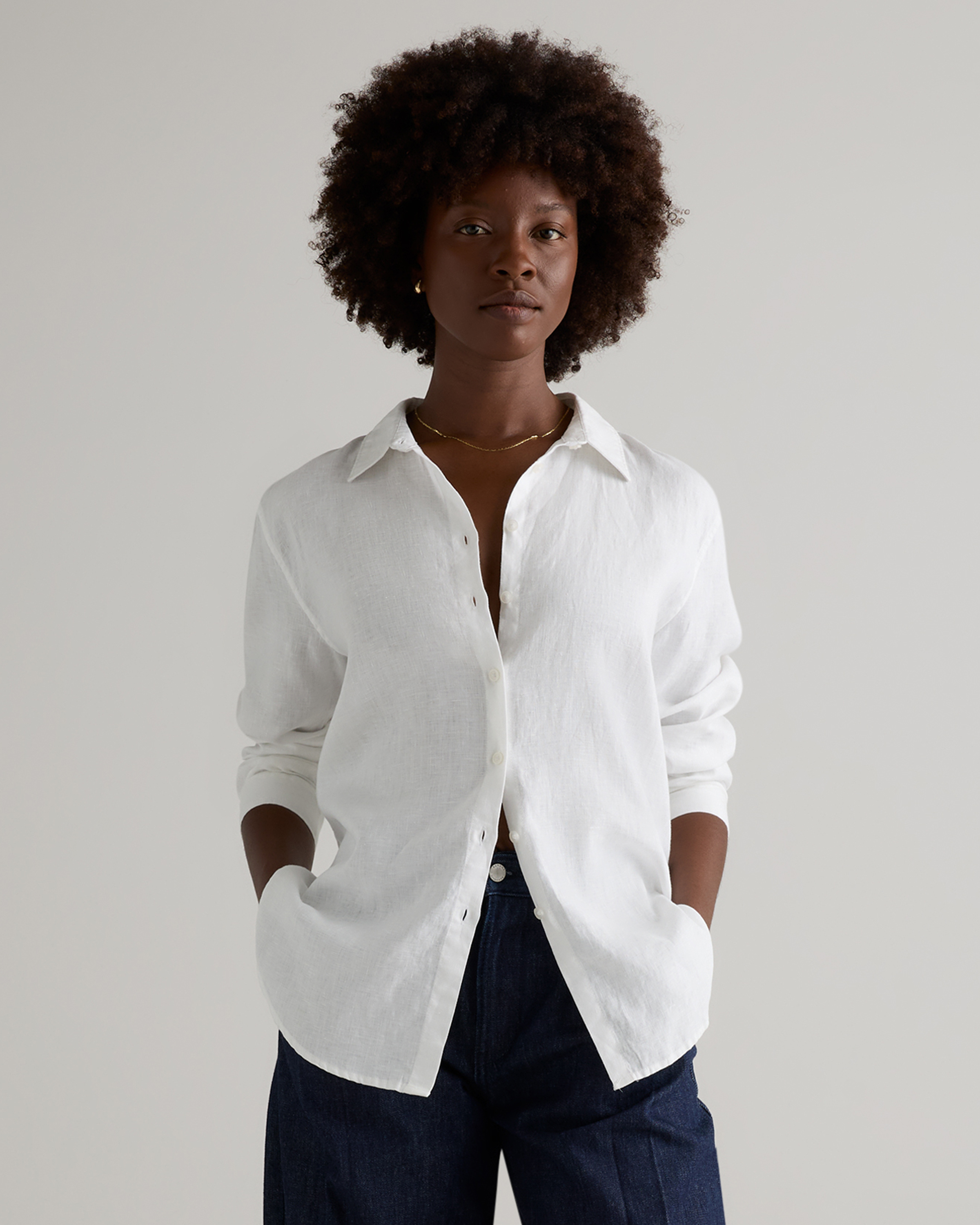 【H】neau linen tops cream Linen Tops, Shirts & Tanks for Women