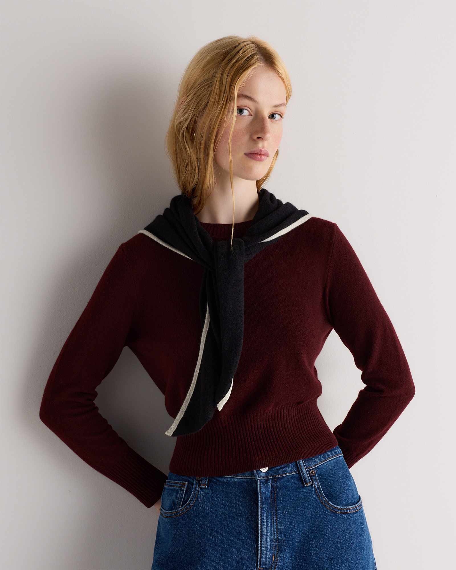 Mongolian Cashmere Triangle Scarf - thumbnail 10