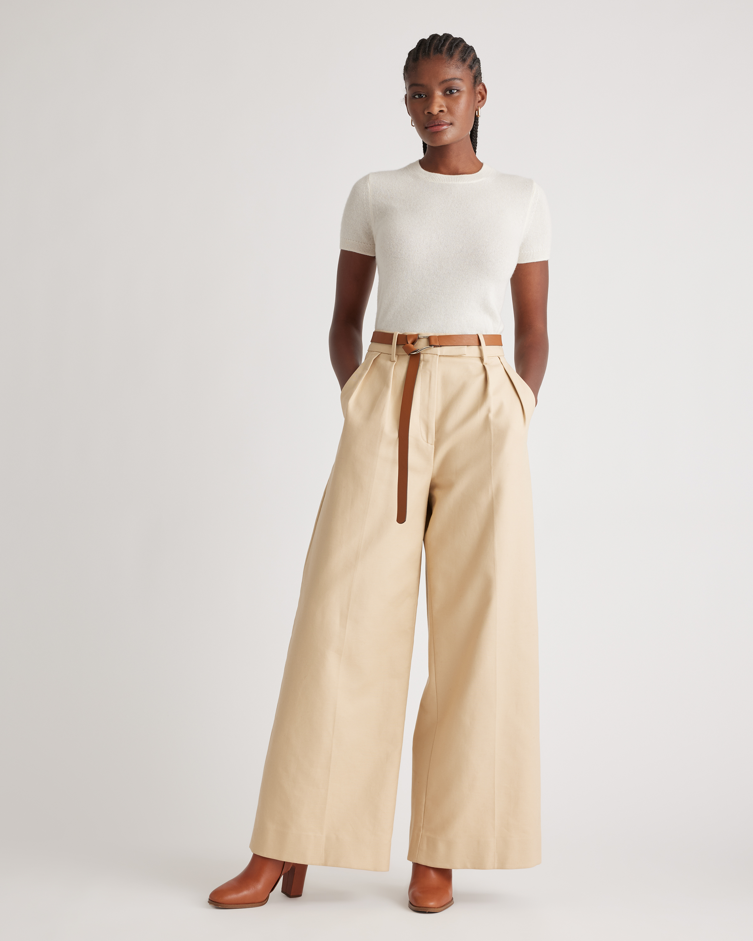 Cashmere Tee | Quince in Ivory