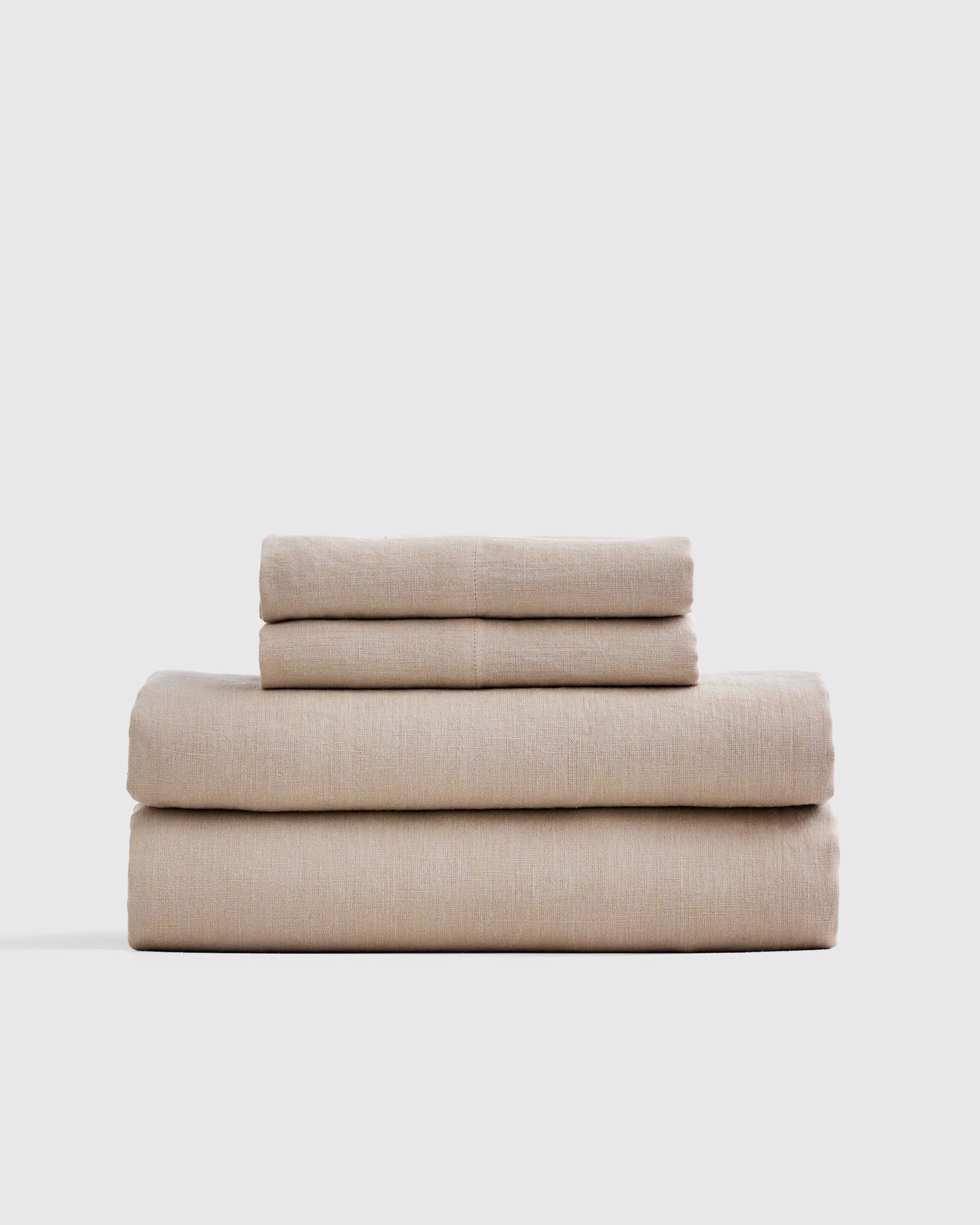 Toffee European Linen Sheet Set