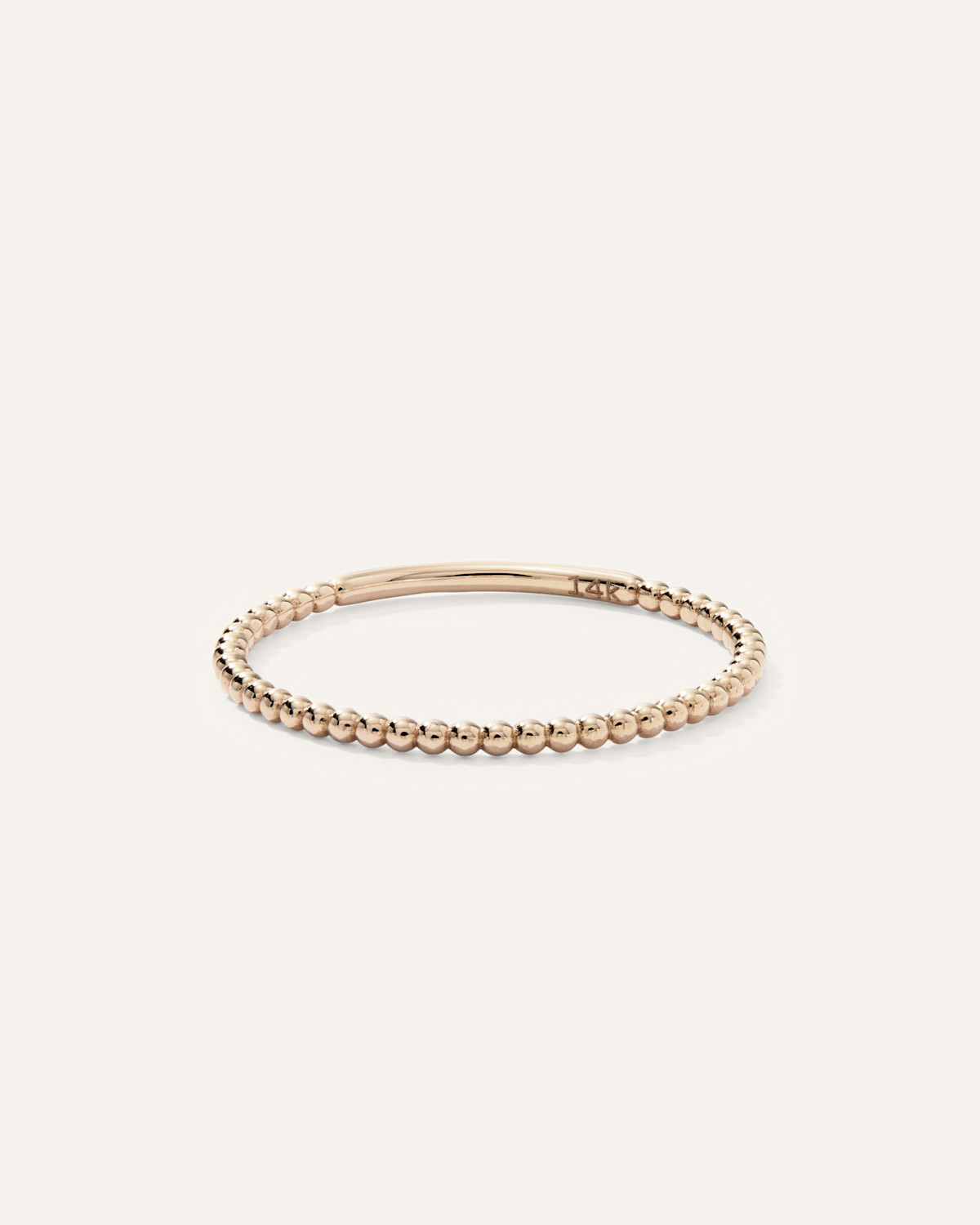 14k Gold Beaded Ring in Yellow Gold