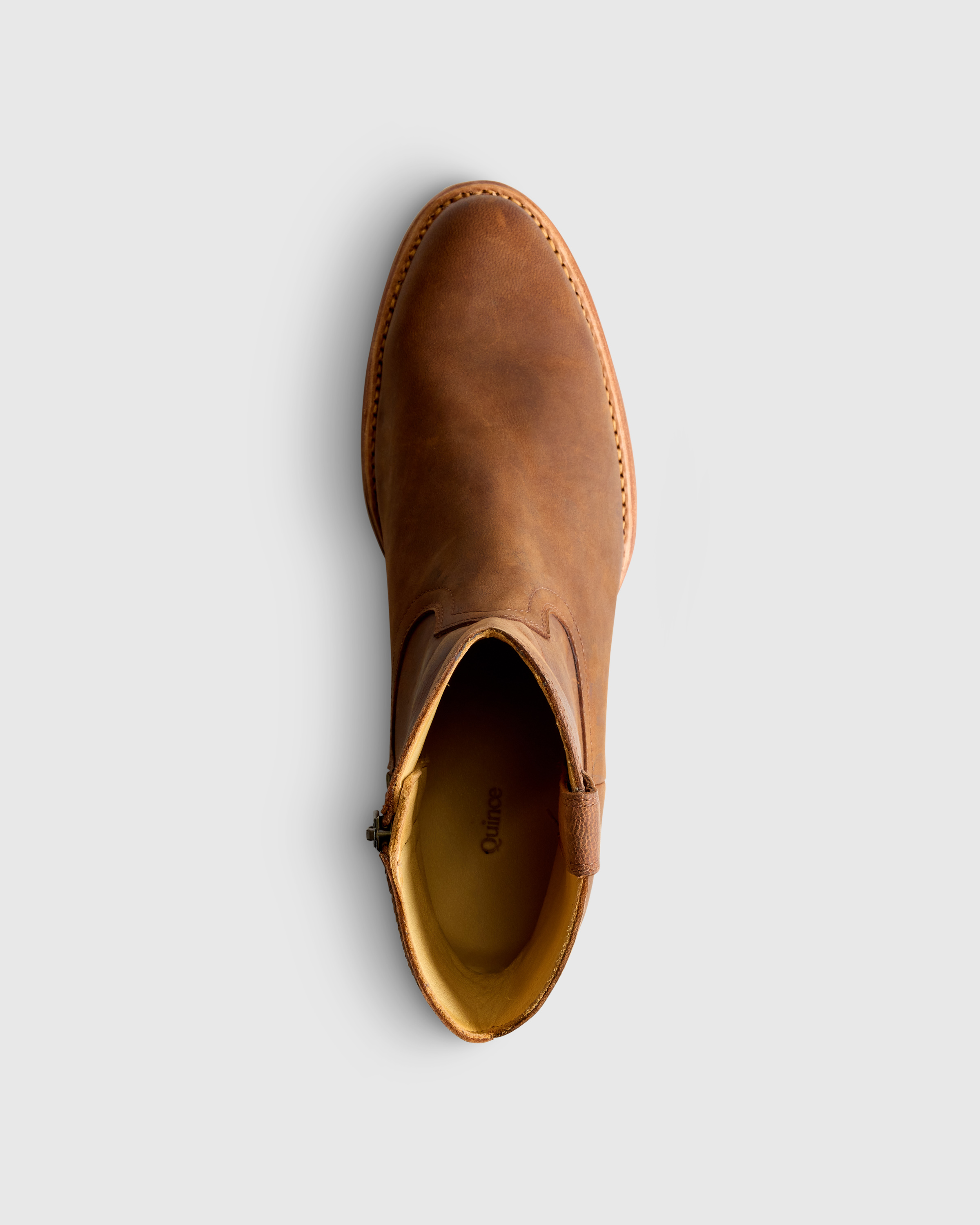 Quince Mens Crafted NEW Leather Western Zip Boot $388 RV 11.5 Crafted Leather Western Zip Boot in Black main image 4