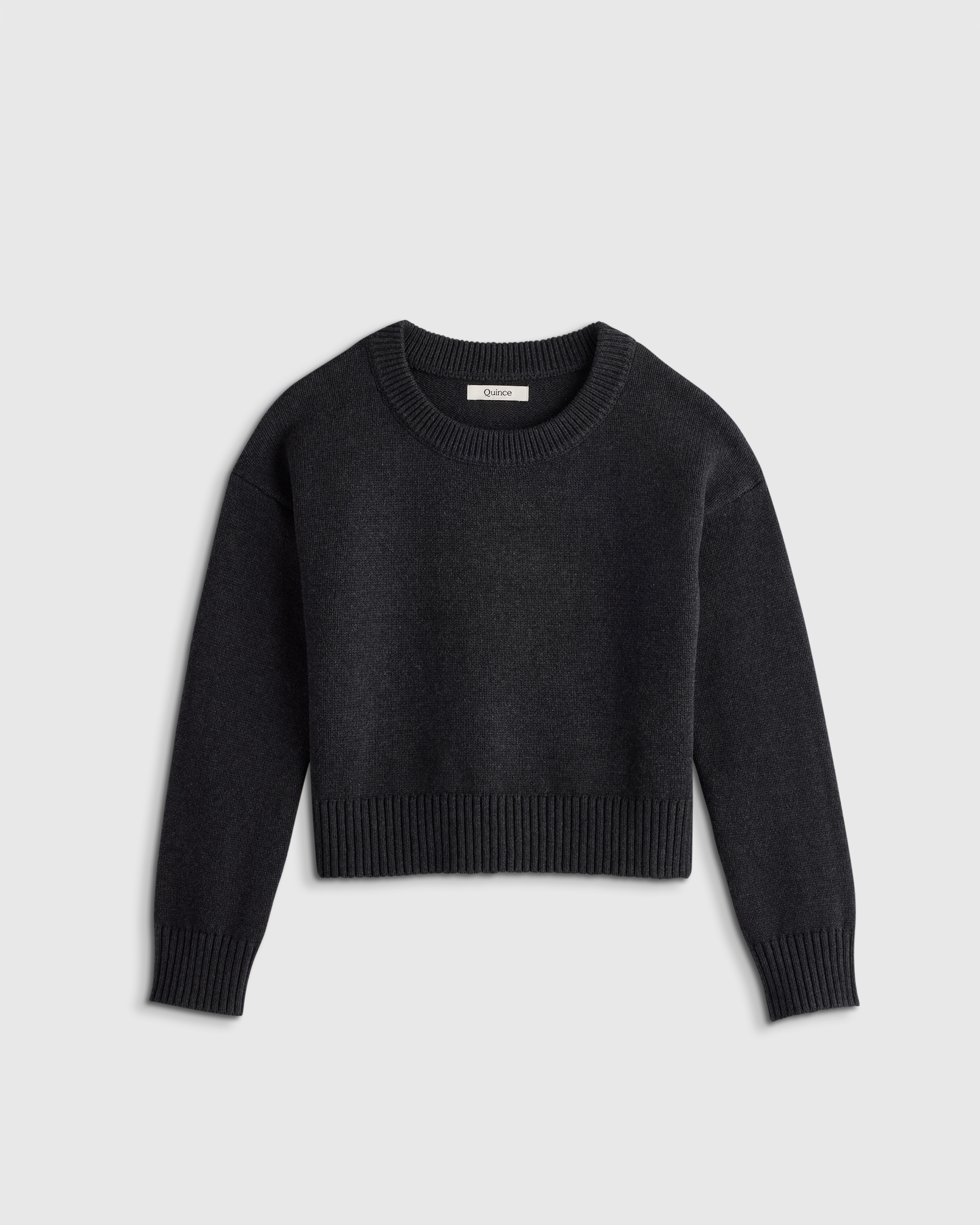 Charcoal 100% Organic Cotton Crewneck Sweater