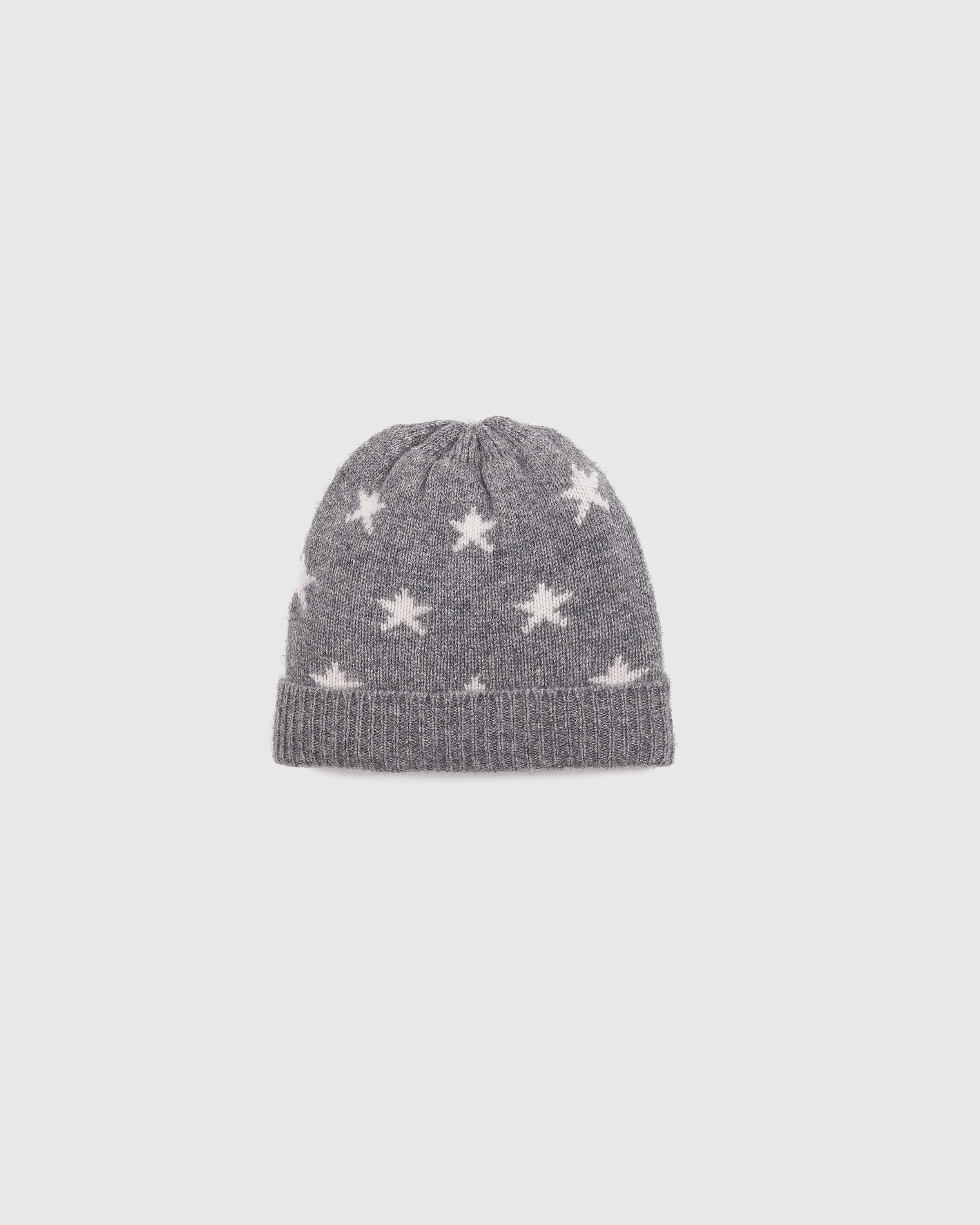 cashmere toddler beanie grey star
