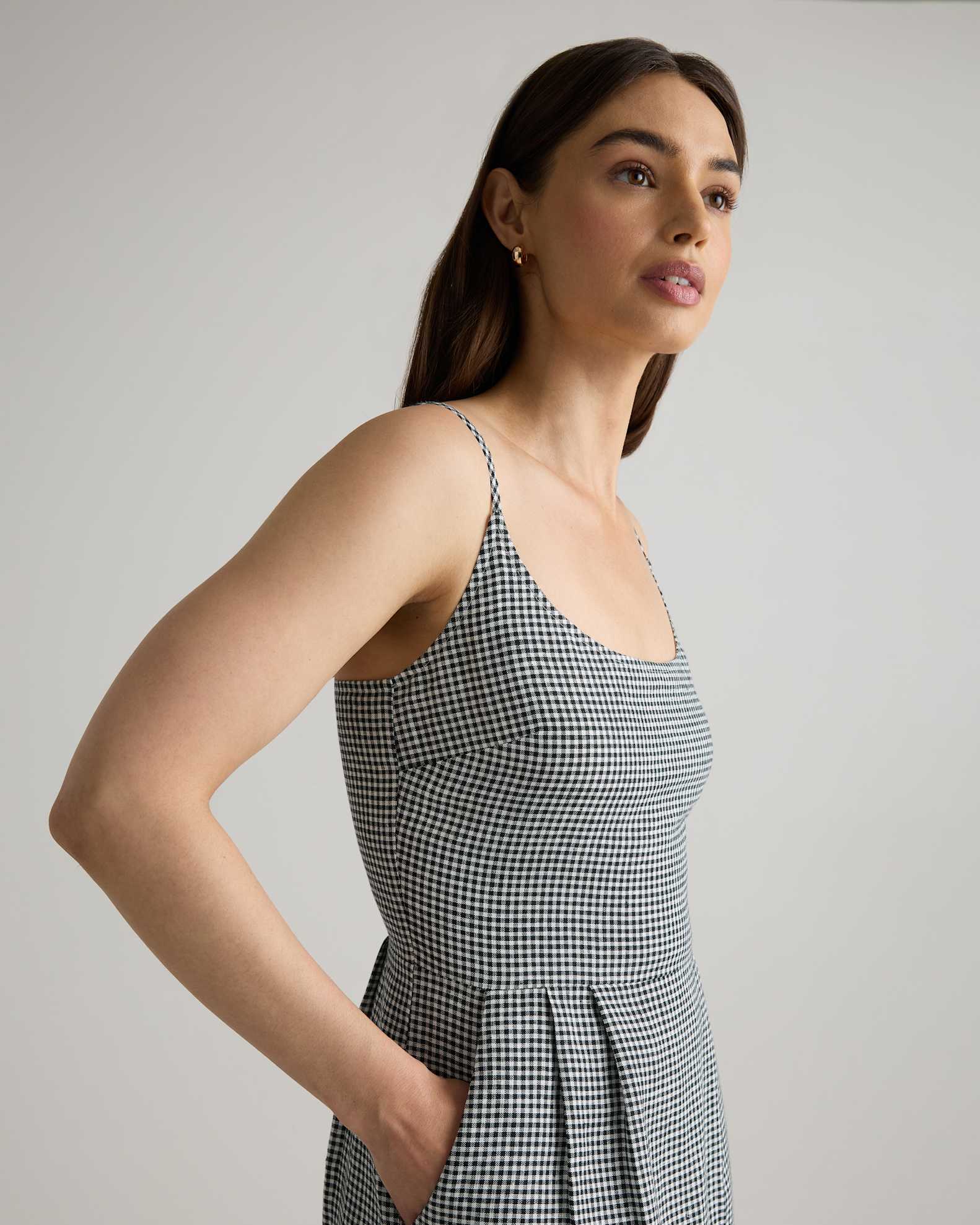 european linen scoop neck midi dress 100% European Linen Scoop Neck Midi Dress