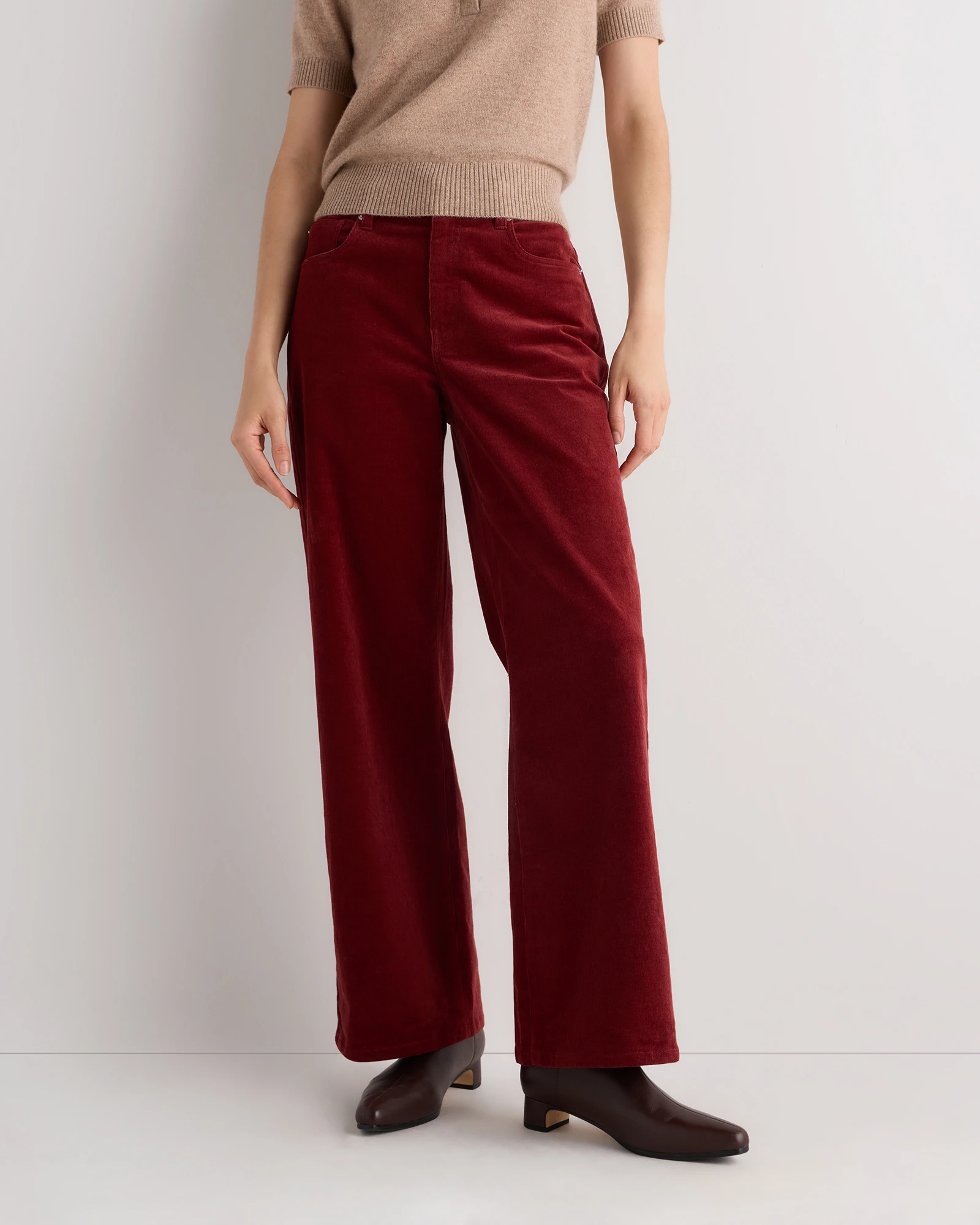 Women's Organic Stretch Corduroy Wide Leg Pants - 30"