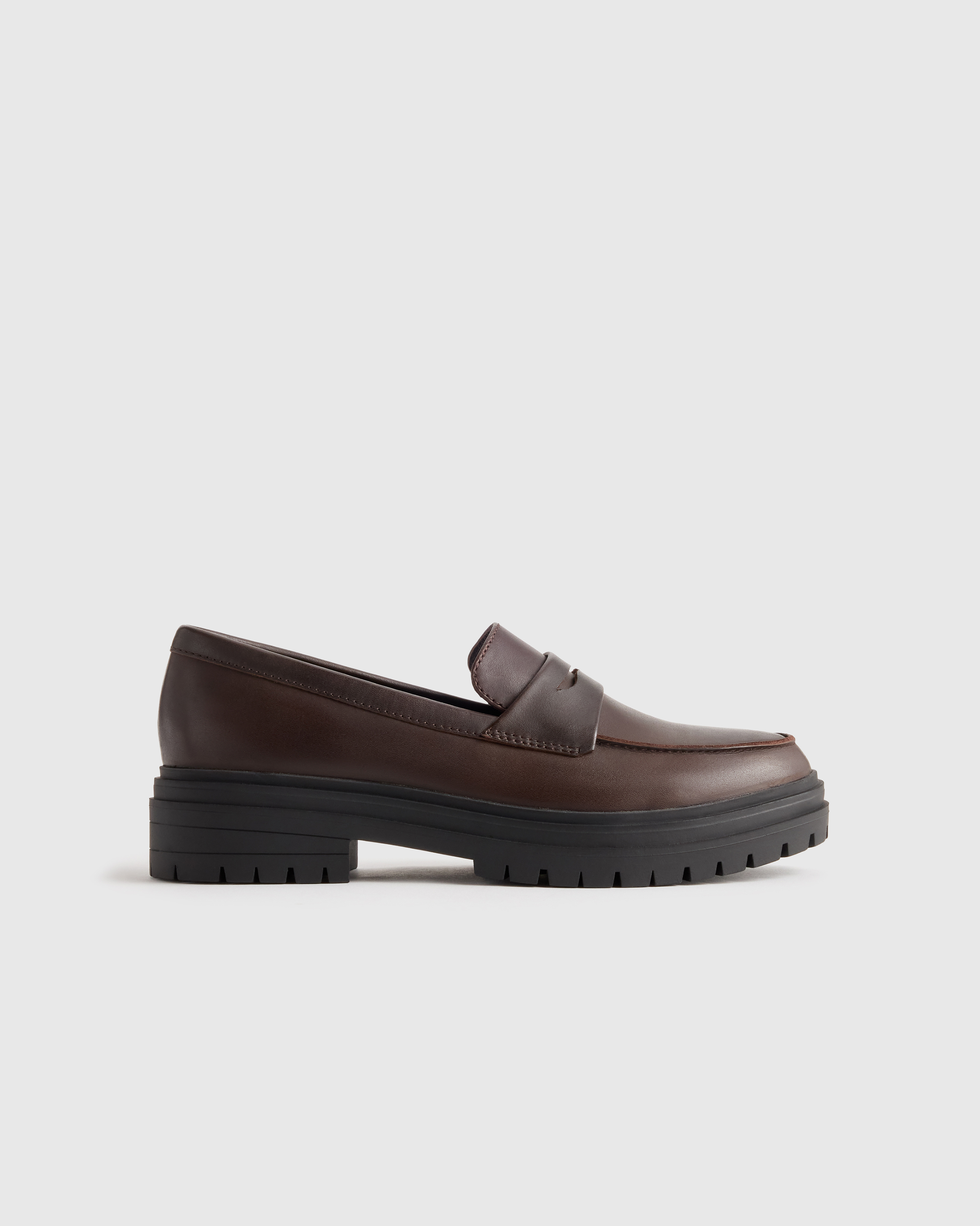 Coffee Bean Italian Leather Lug Sole Loafer