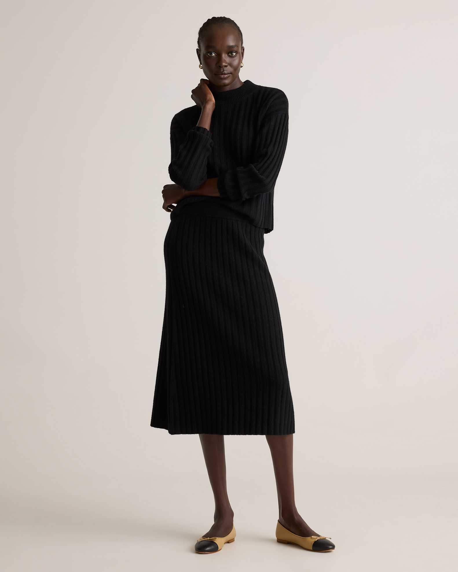 black full skirt midi dress Nightbloom Pleated Midi Dress S