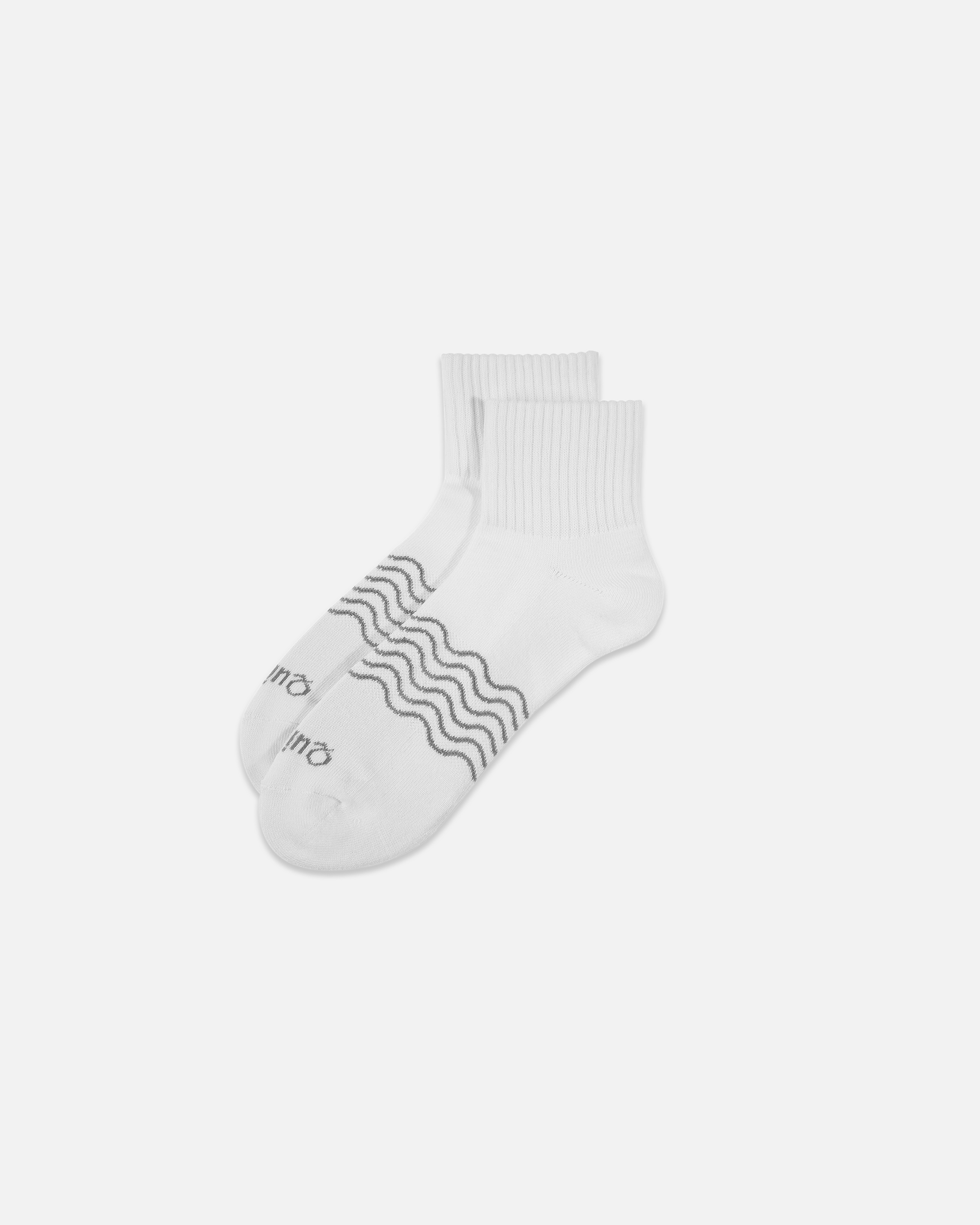 White quarter socks