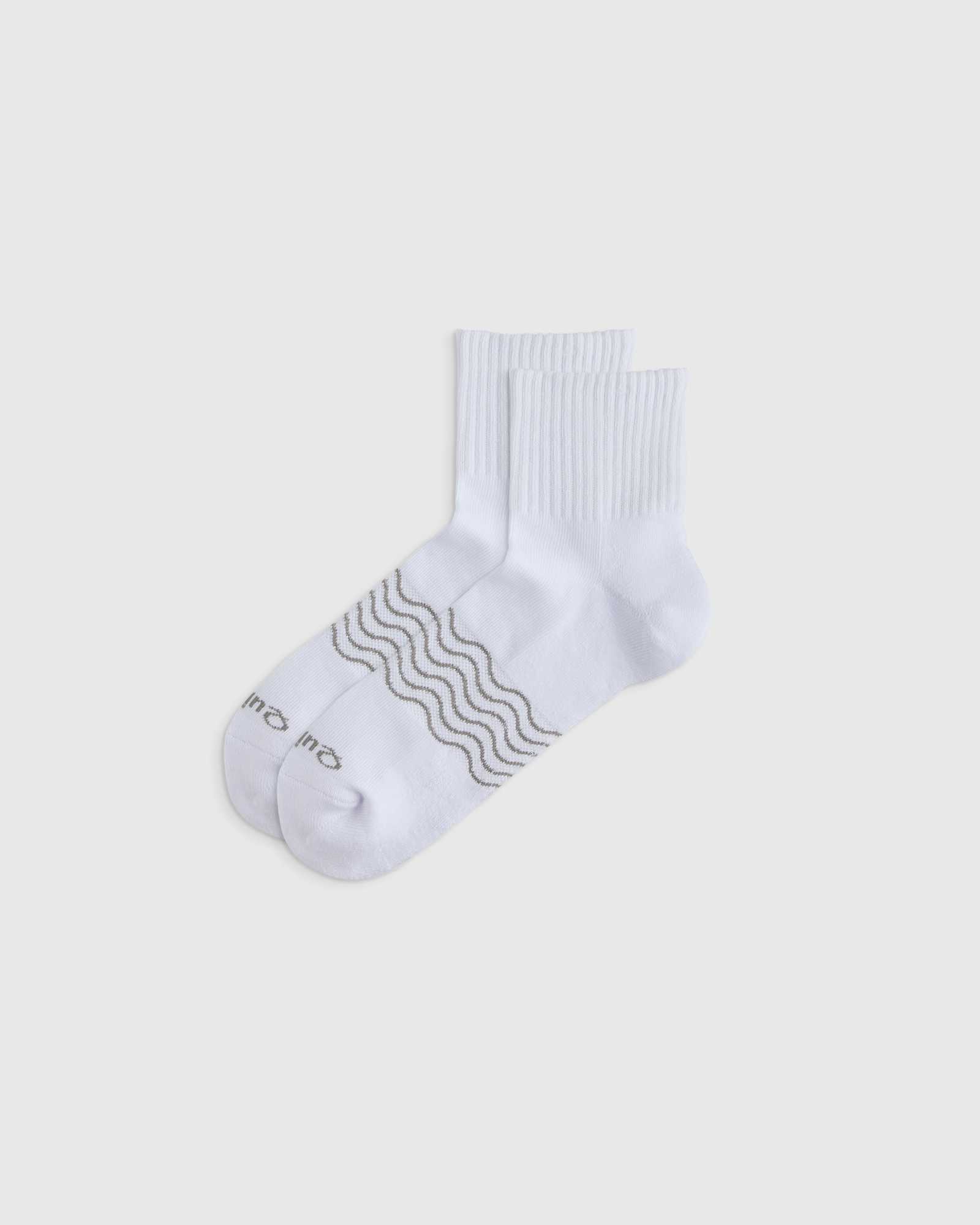 White quarter socks