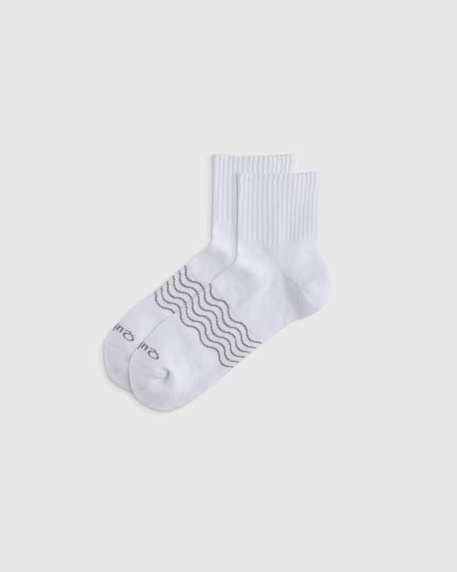 White quarter socks