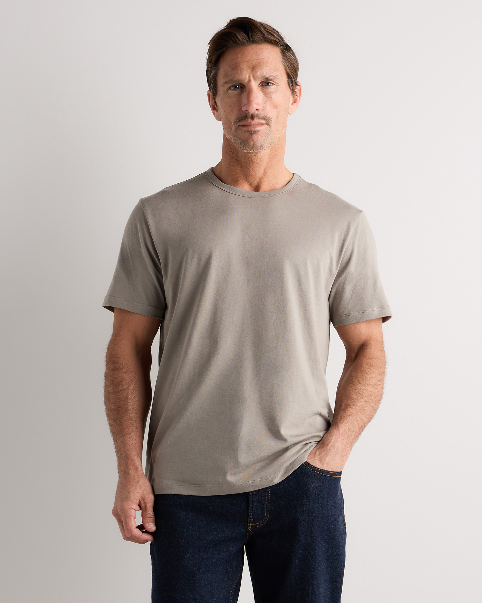 Quarry Grey 100% Pima Cotton Luxe Touch Tee