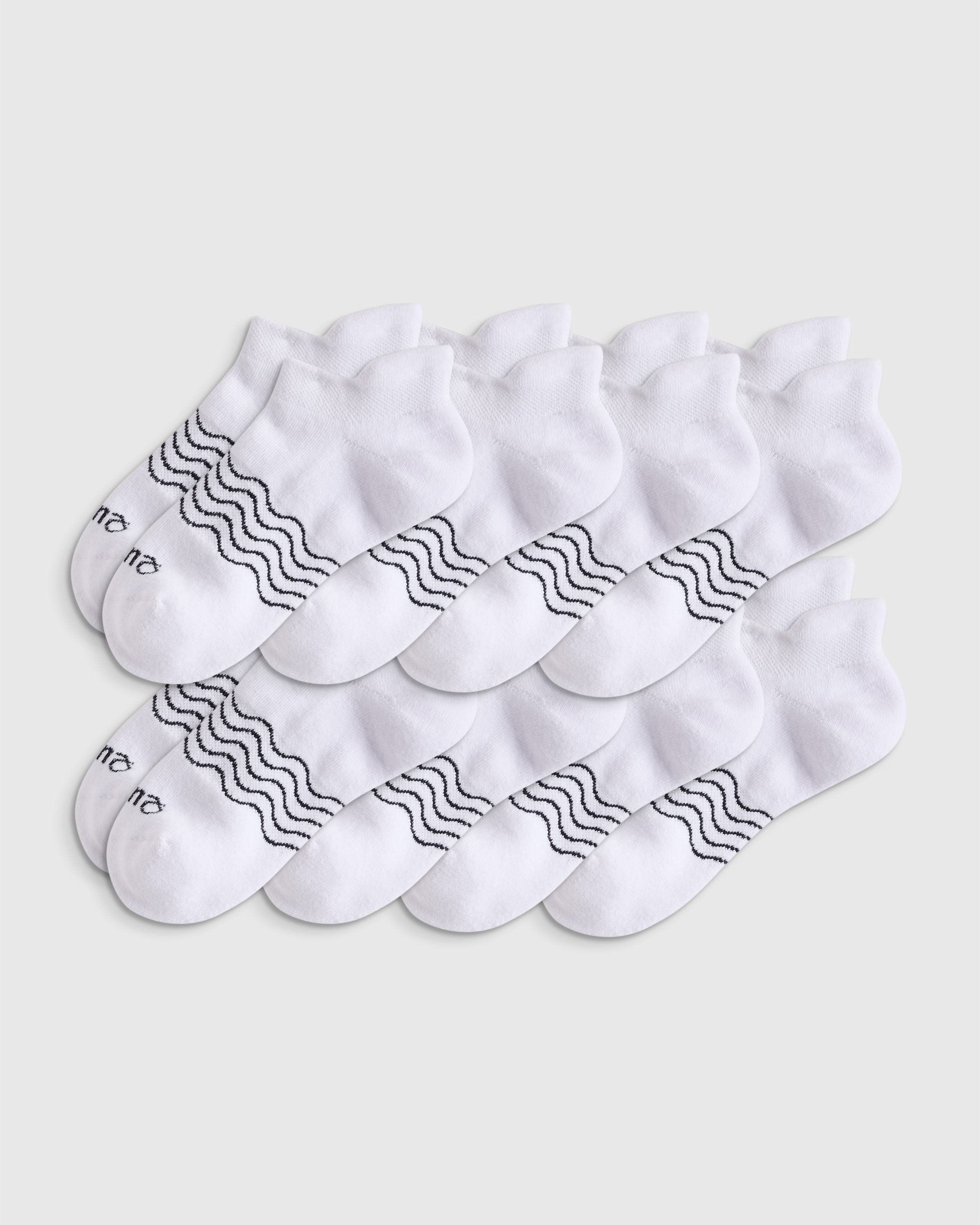 White Kids Organic Cotton Ankle Socks 8-Pack