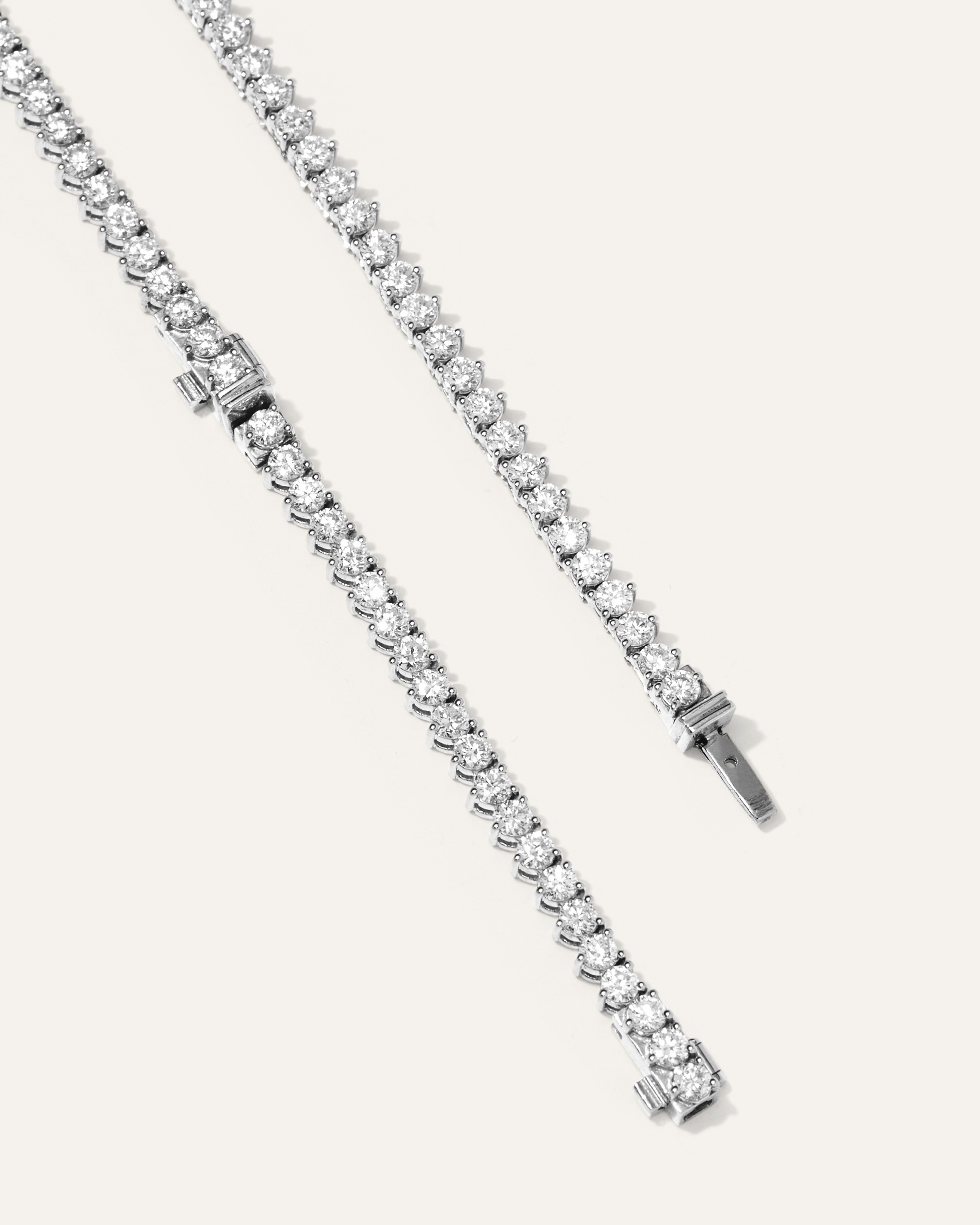 14K Gold Lab Grown Diamond Graduated Tennis Necklace