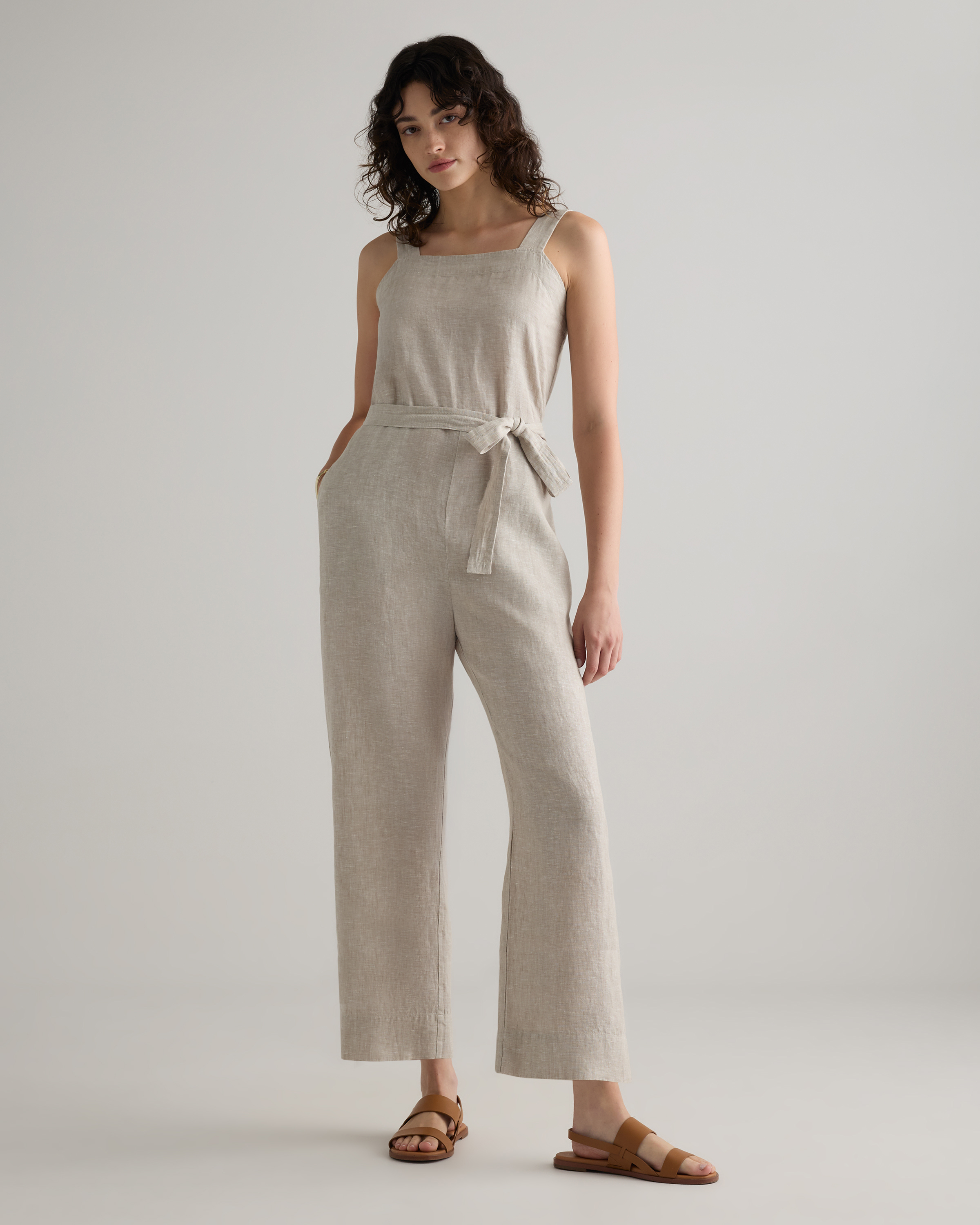 サロペット・オーバーオール・オールインワン THROW SQUARE NECK JUMPSUITS Square Neck Jumpsuit｜ウォッシャブル/防シワ/夏服（つなぎ