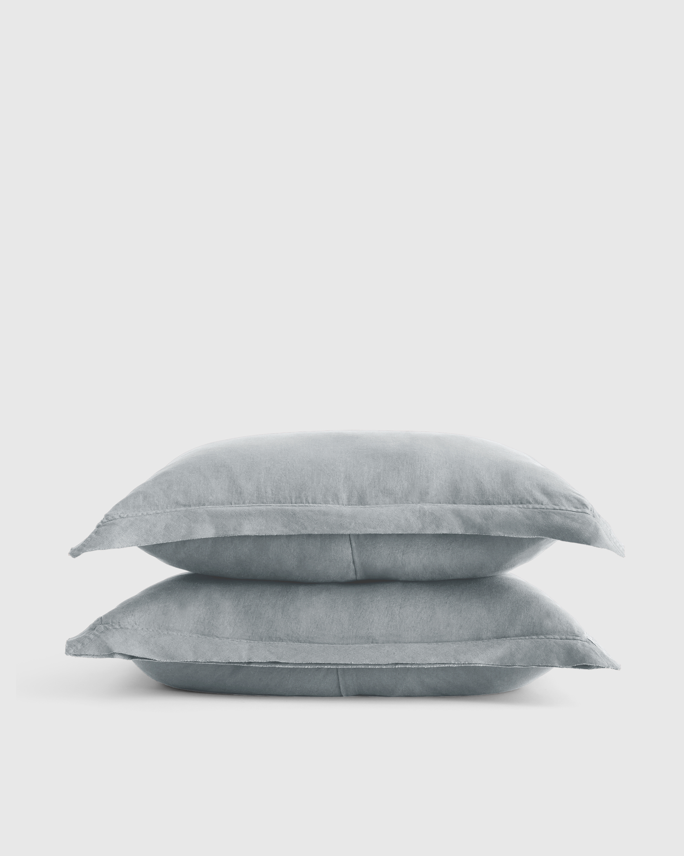 Mist European Linen Double Flange Sham Set