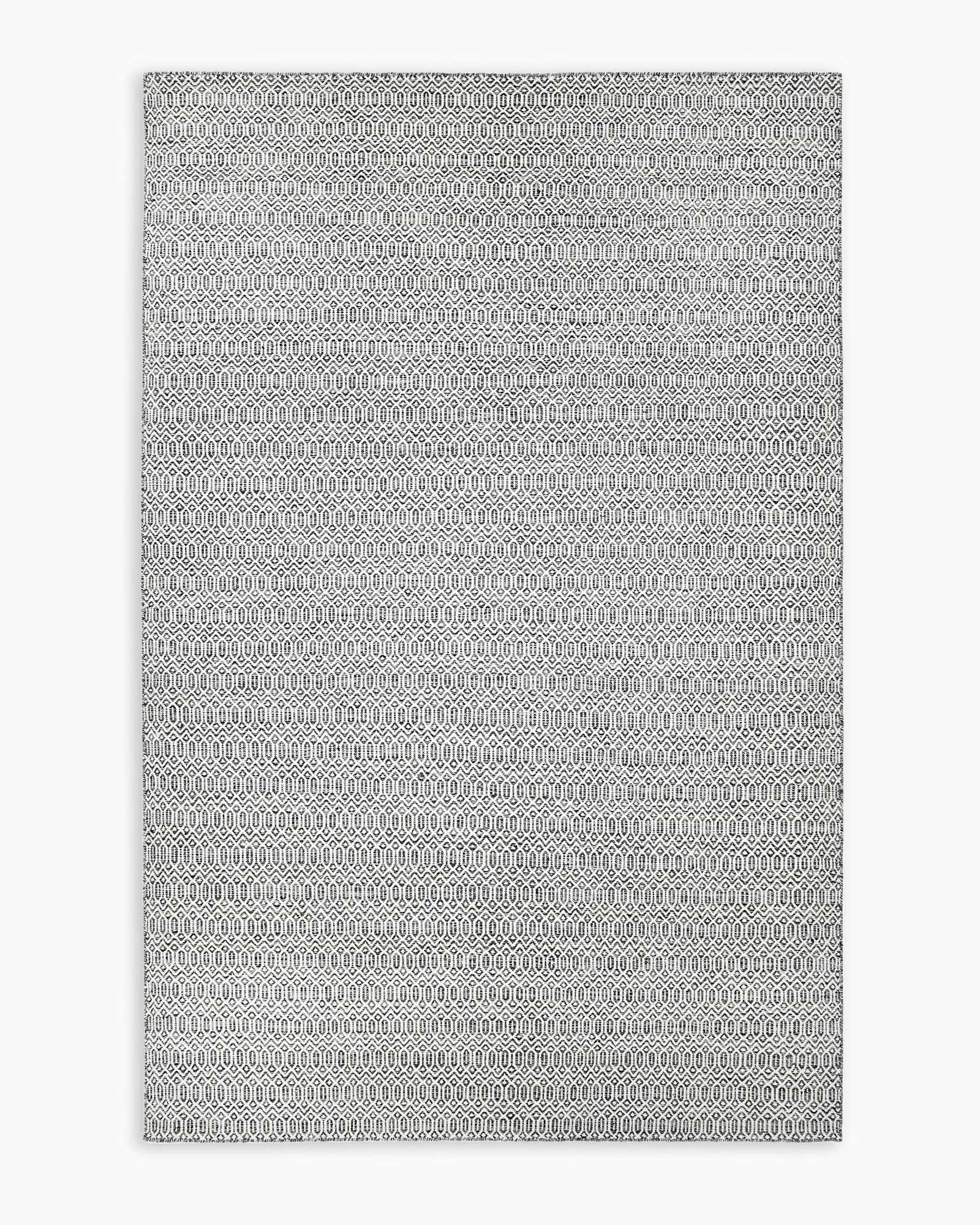 Gray Wool Rag Rug Vale Handwoven Wool Rug in Dark Grey