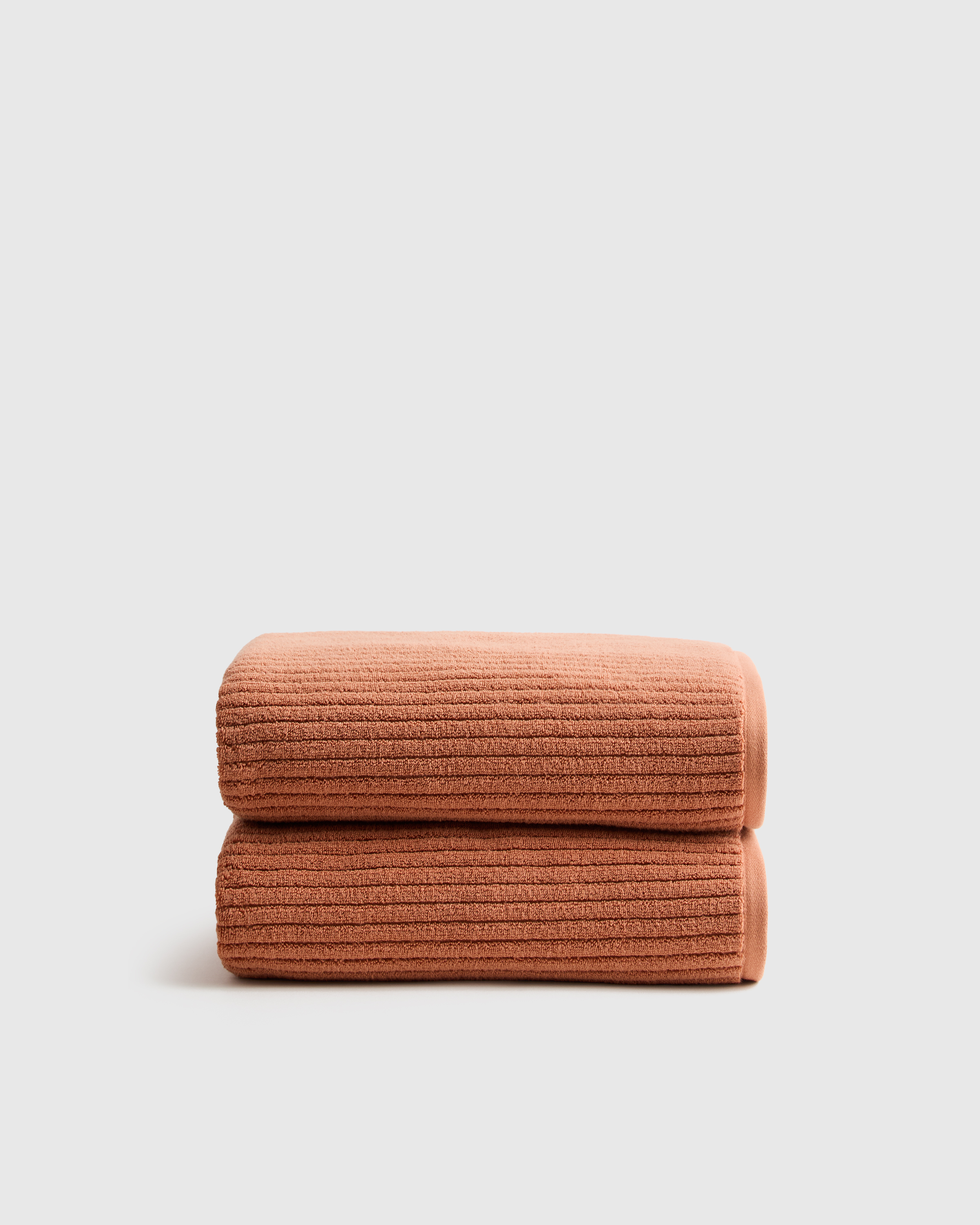 Canyon Ribbed Organic Turkish Cotton Bath Towel (Set of 2)