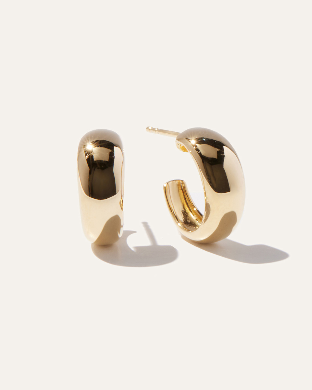 Quince Chunky Hoops in Gold Vermeil