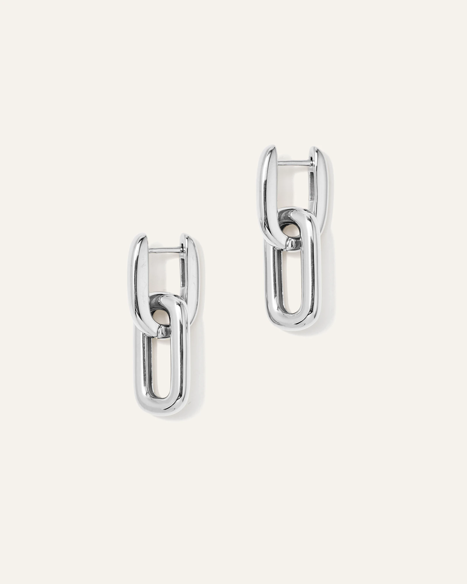 Convertible Chunky U Hoops in Sterling Silver