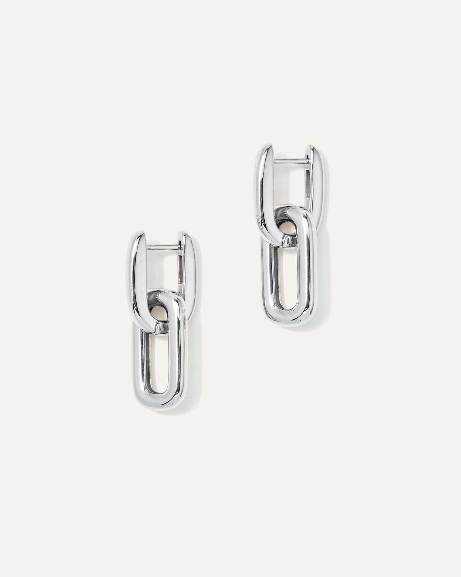 Quince Convertible Chunky U Hoops in Sterling Silver