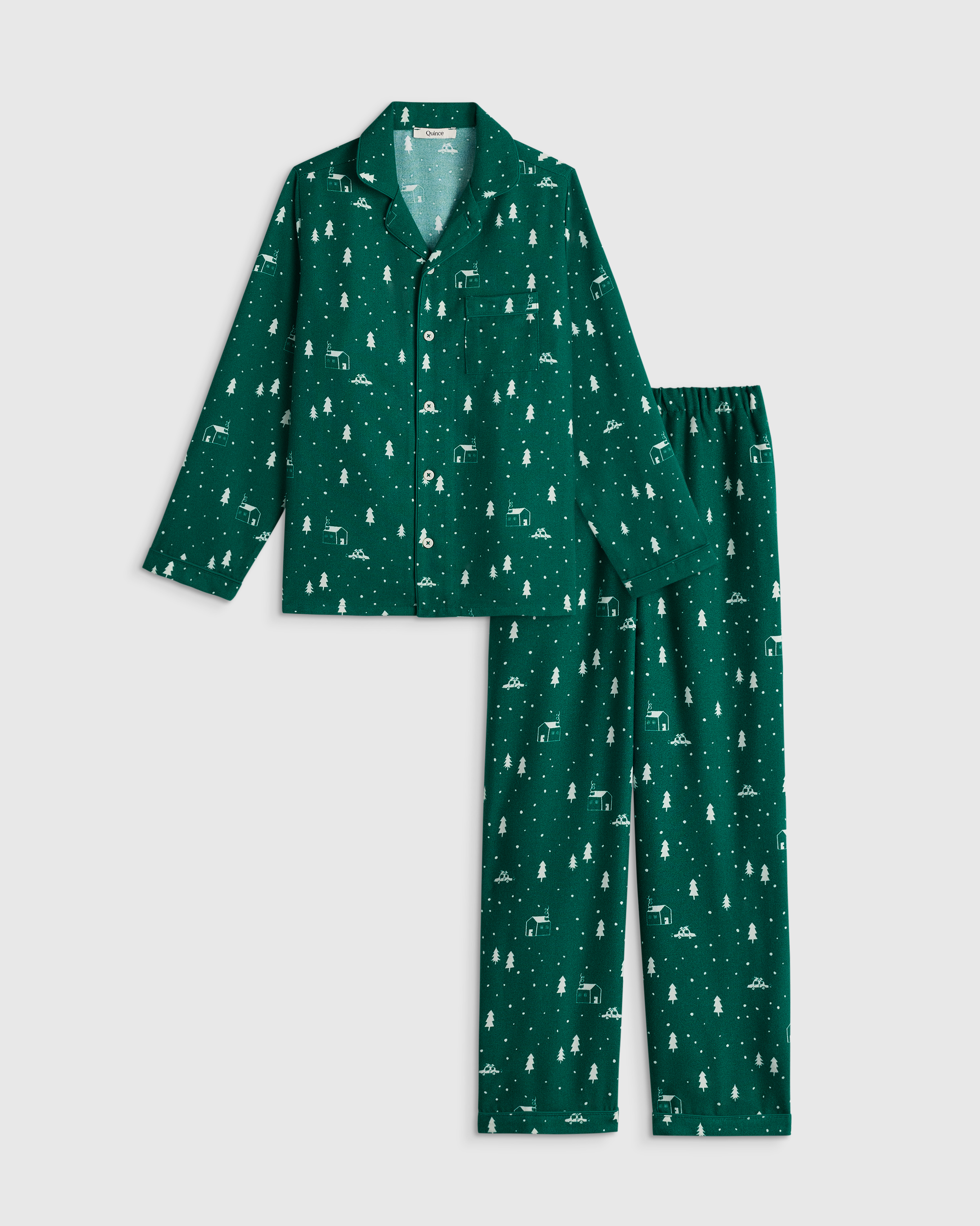 Evergreen Village Holiday Flannel Pajama Set