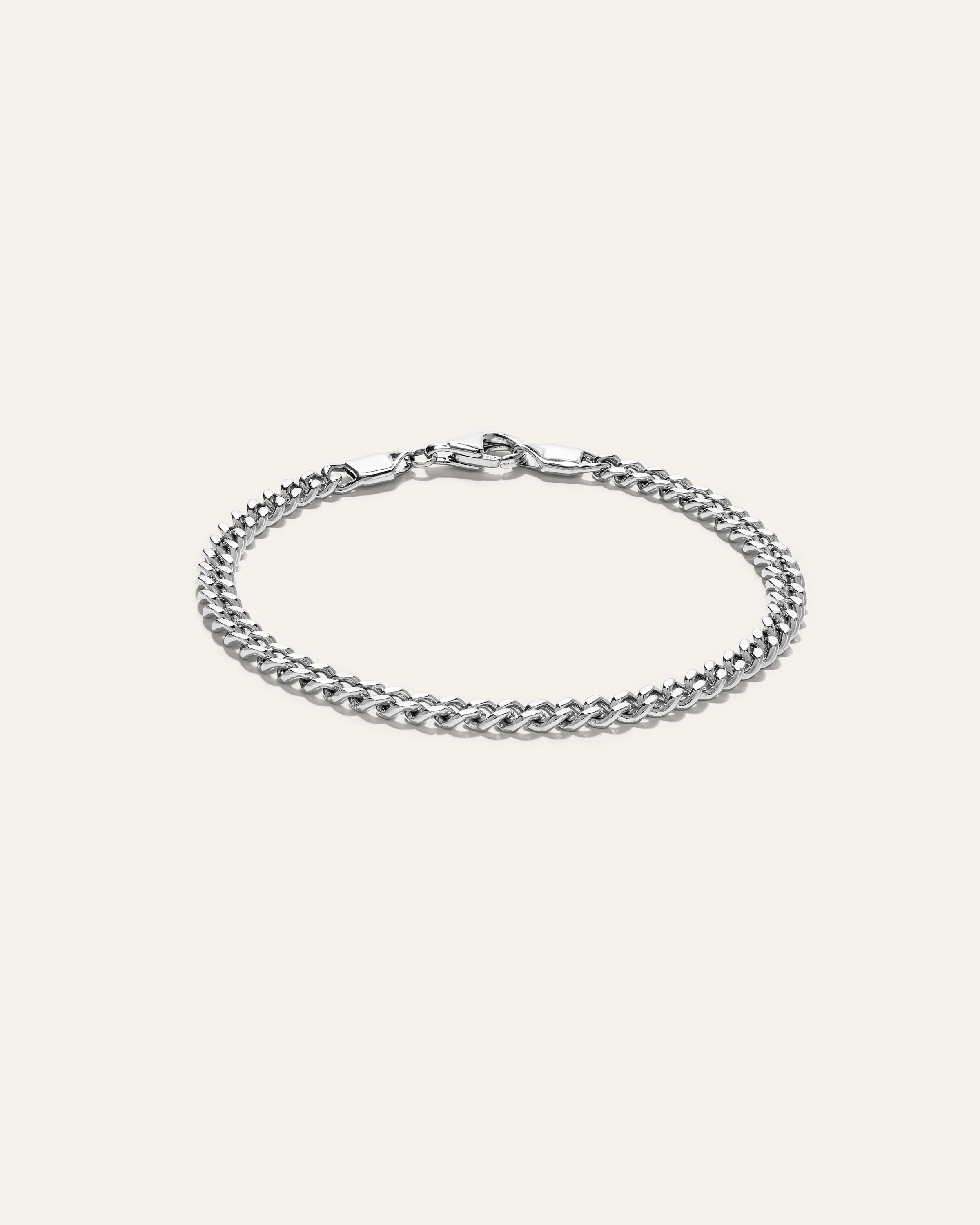 Silver Cuban Curb Chain Bracelet