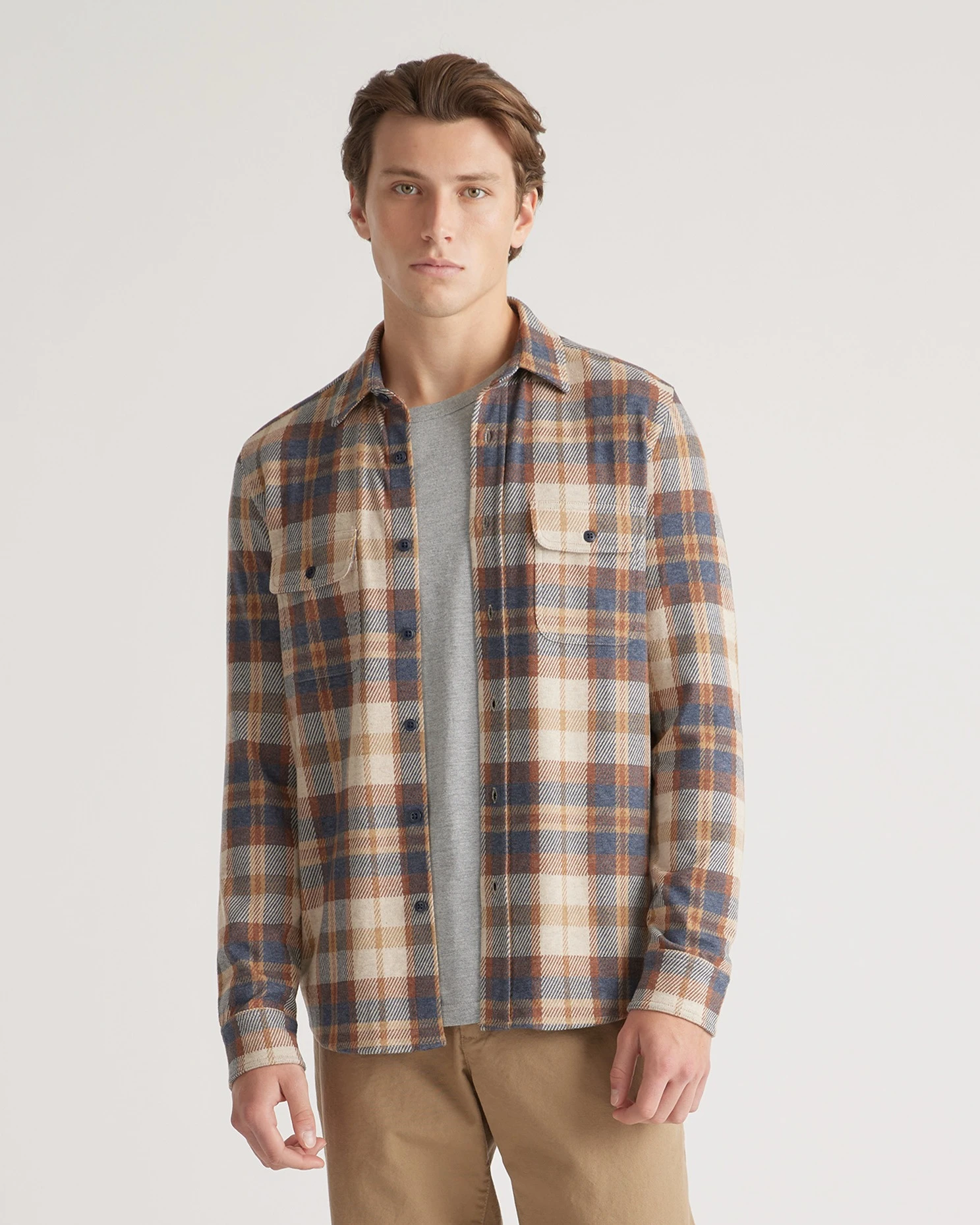 Men's Stretch Sweater Fleece Shirt