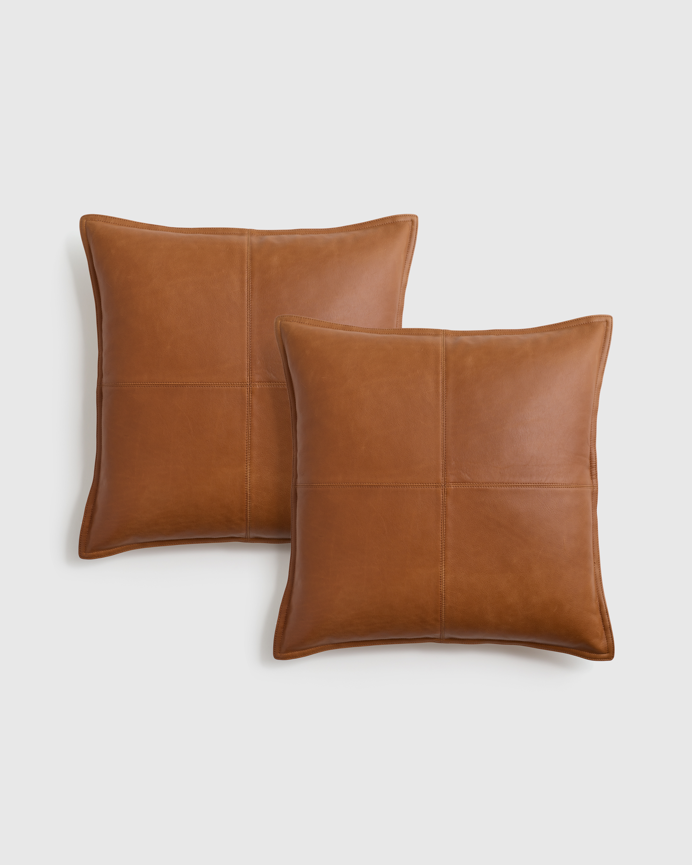 Pieced Leather Pillow Cover (Set of 2) - thumbnail 4