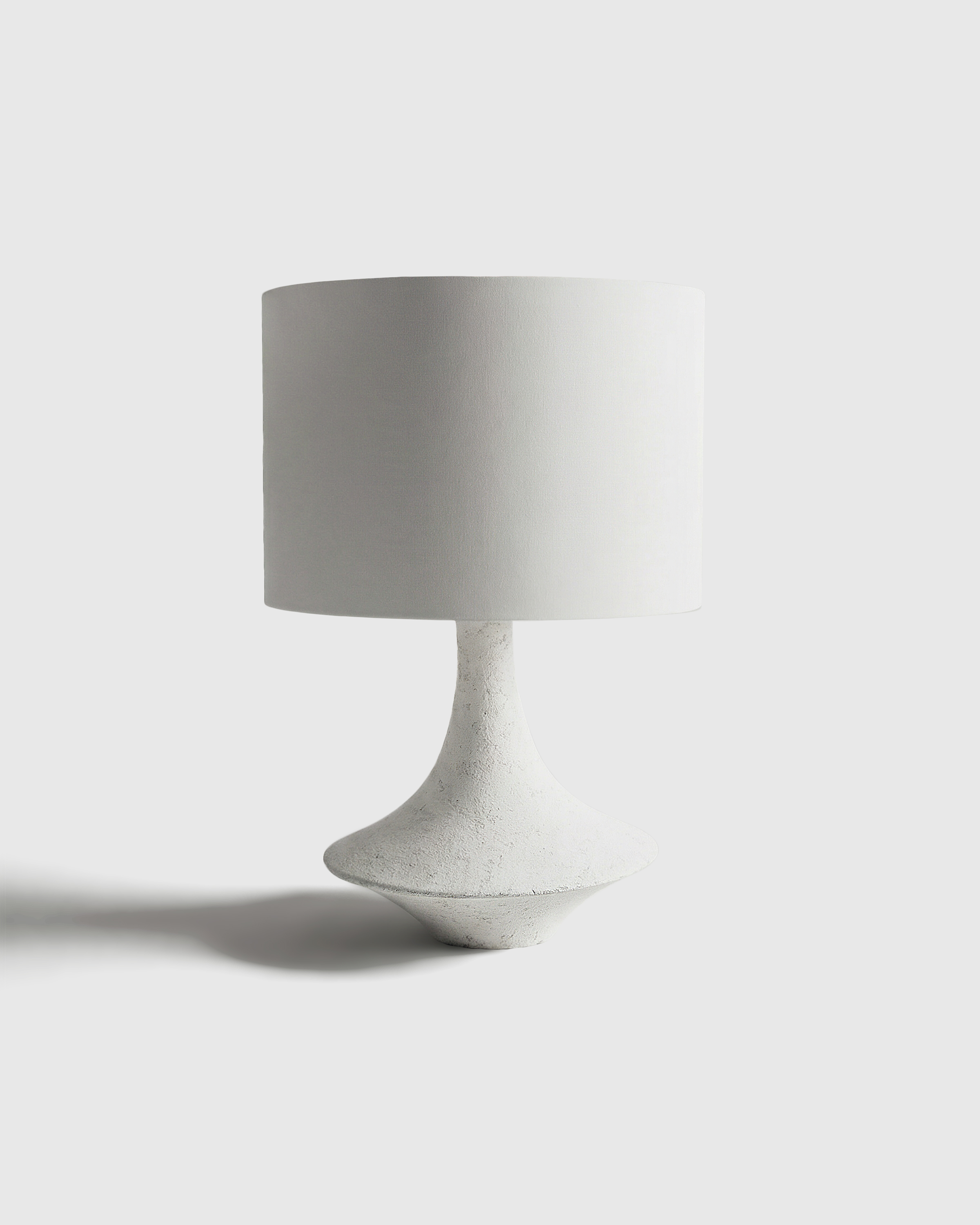 Speckled White Sculptural Resin Table Lamp