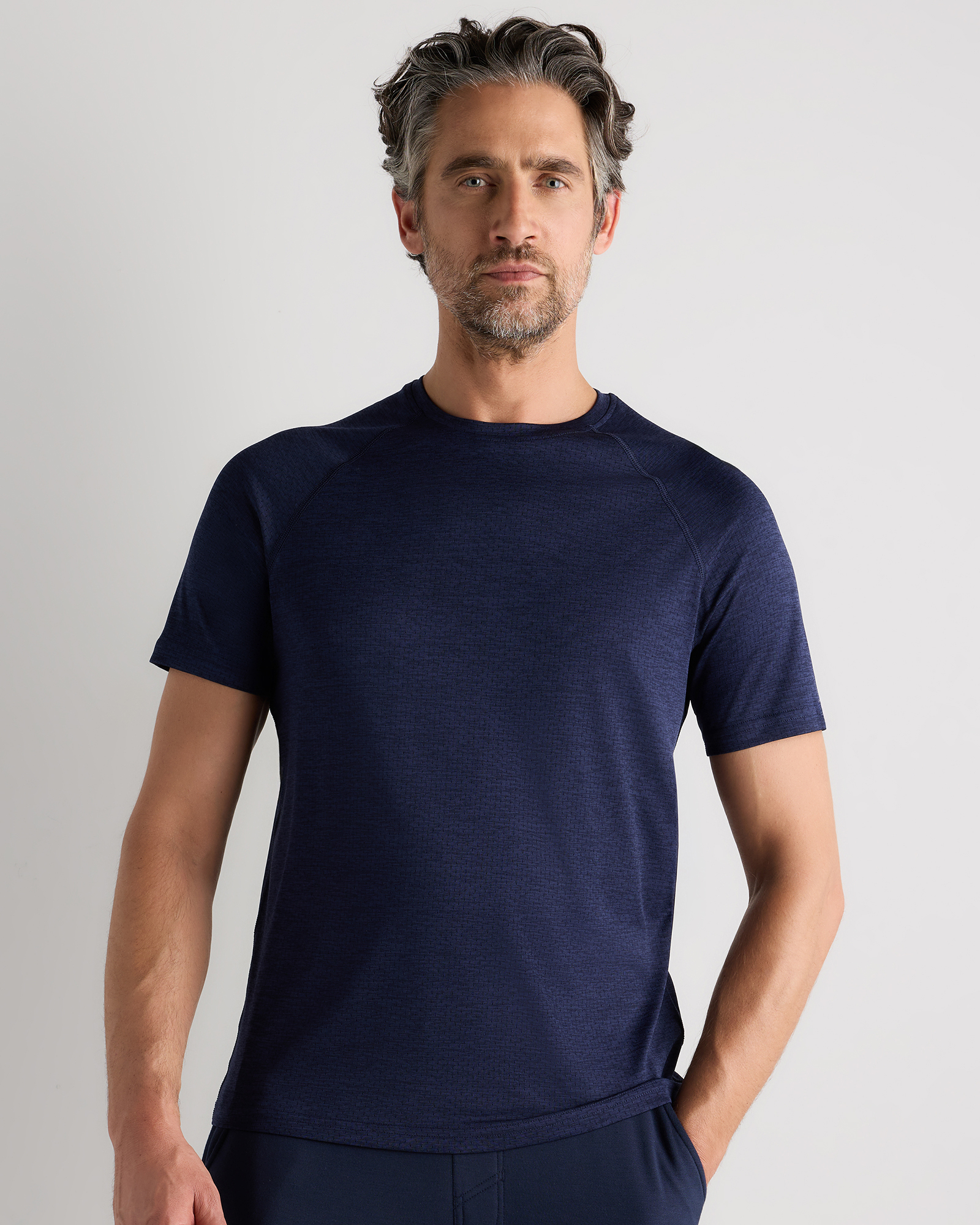Heather Navy Mesh Performance Training Tee