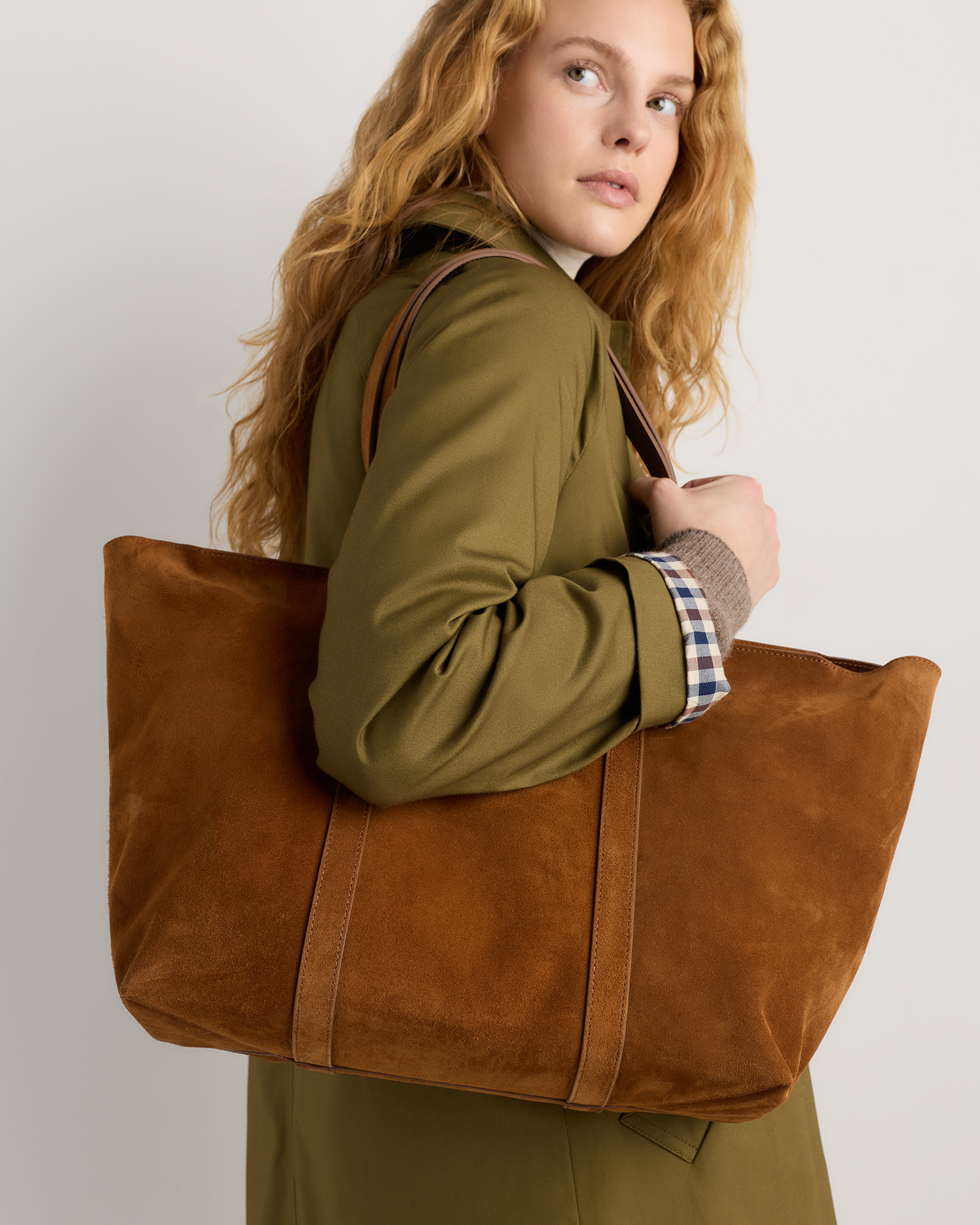 Quince Italian Suede Tote