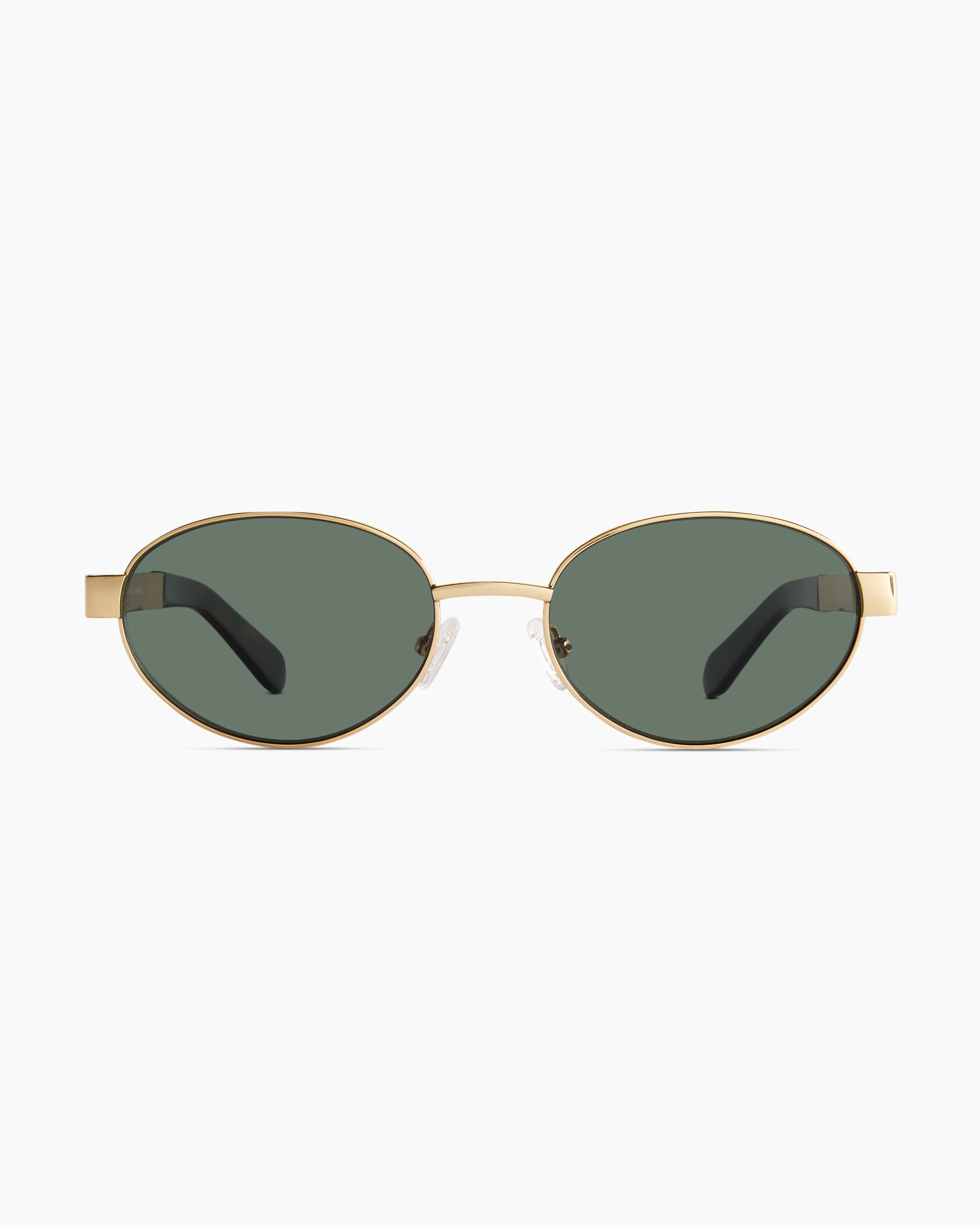 Gold with Green lens Monaco Polarized Stainless Steel Sunglasses