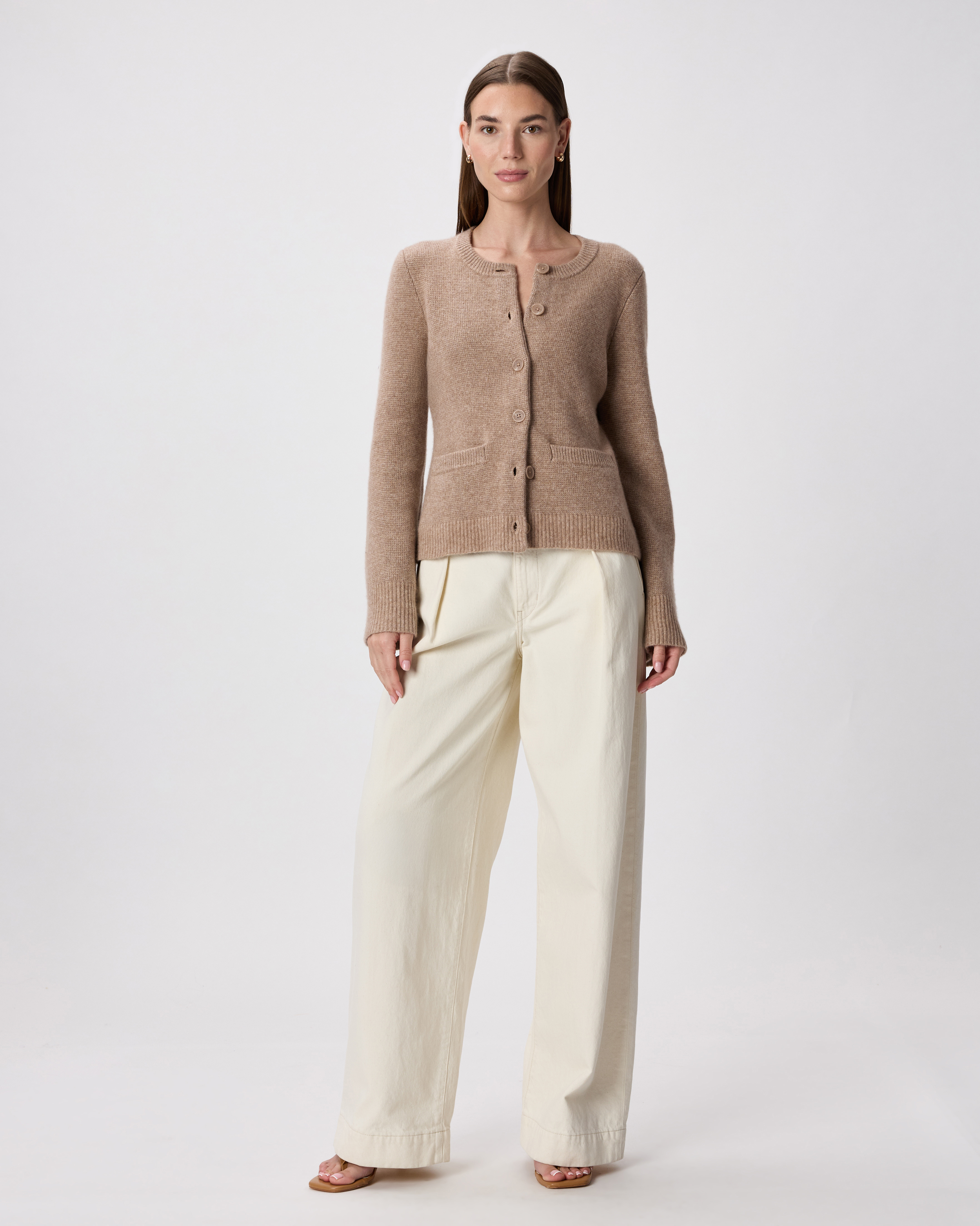 Mongolian Cashmere Structured Cardigan