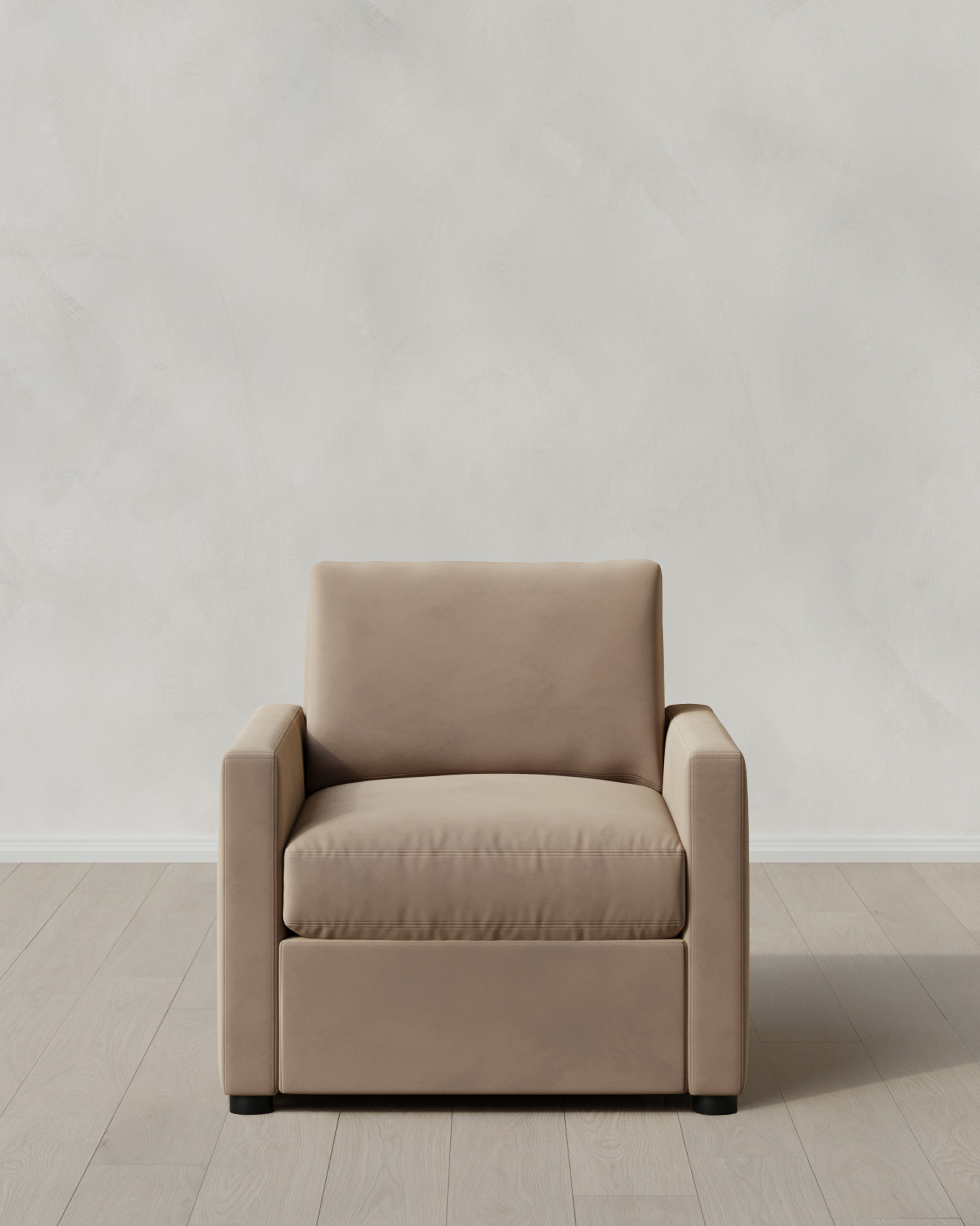 Taupe Brennan Accent Chair in Performance Velvet
