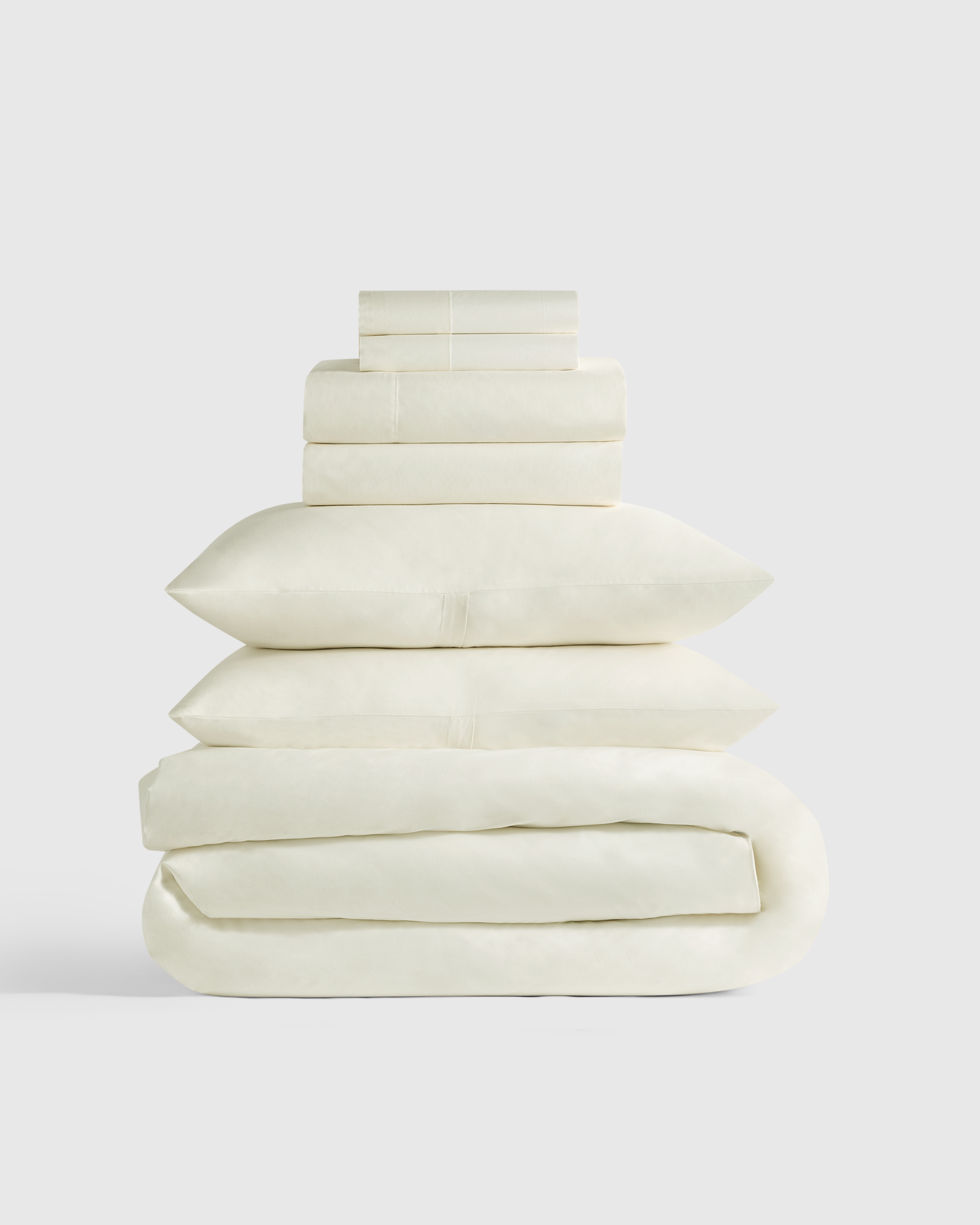 Ivory Classic Organic Percale Deluxe Bedding Bundle