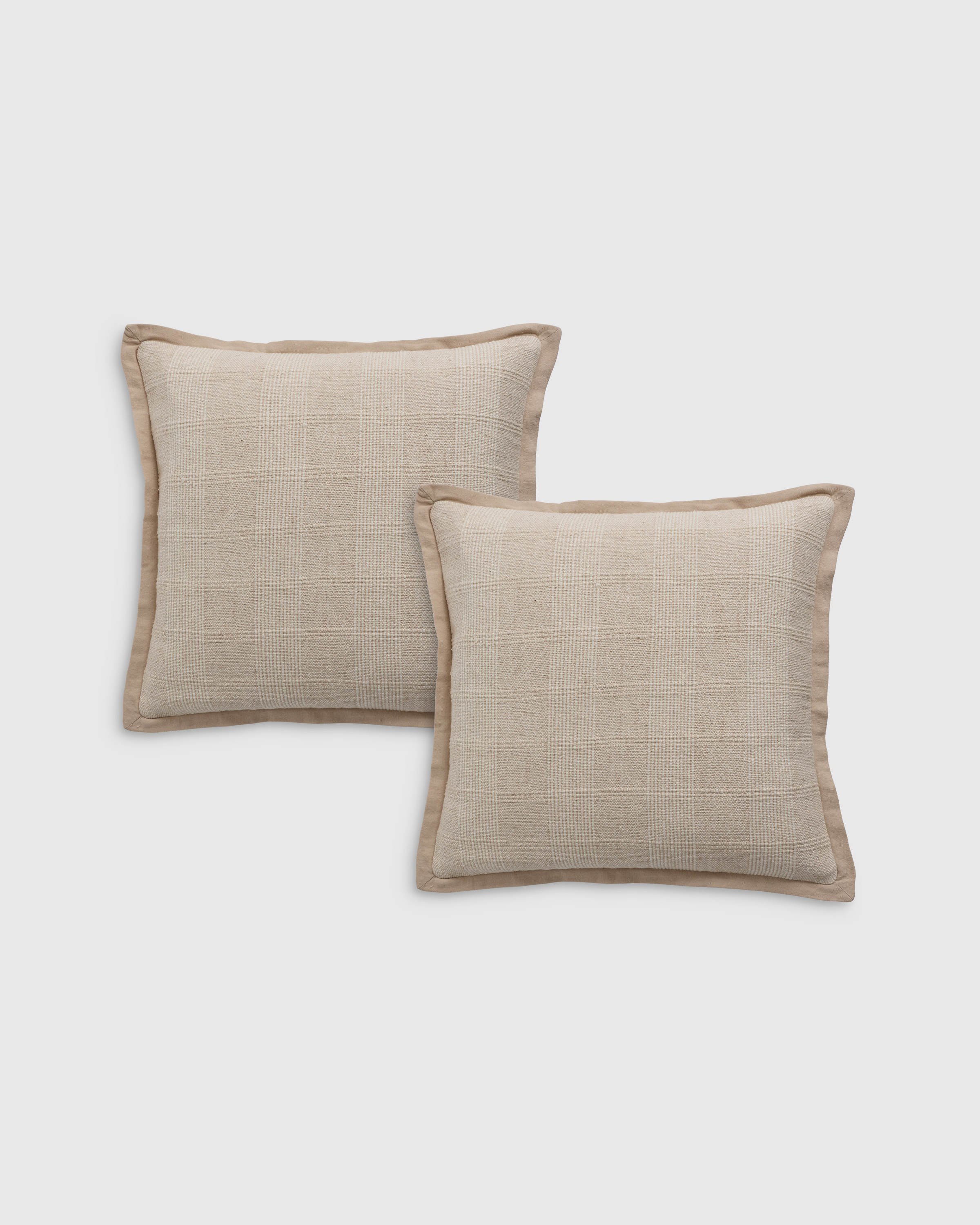 Plaid Contrast Flange Edge Pillow Cover (Set of 2) | Quince Canada