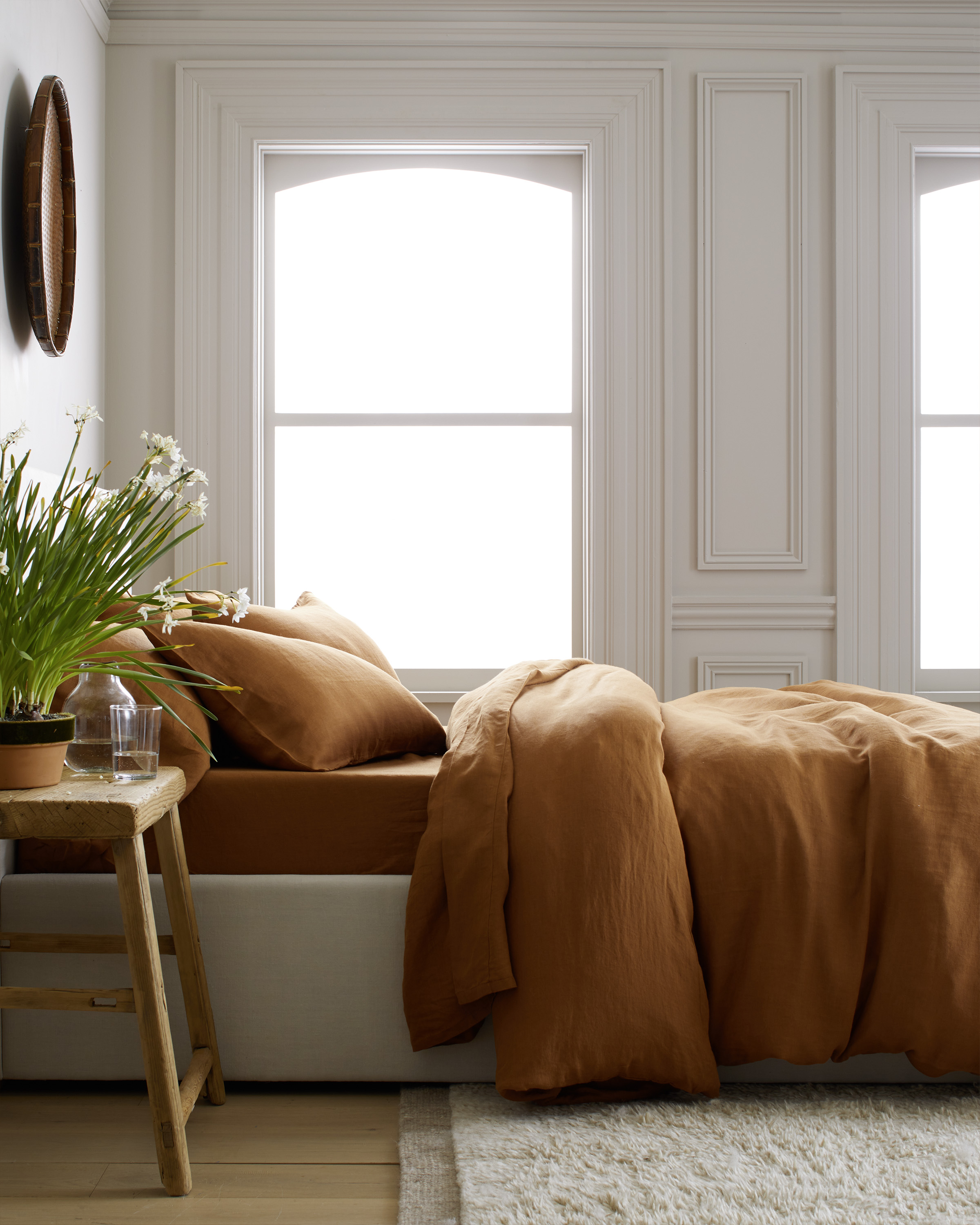 Terracotta European Linen Duvet Cover
