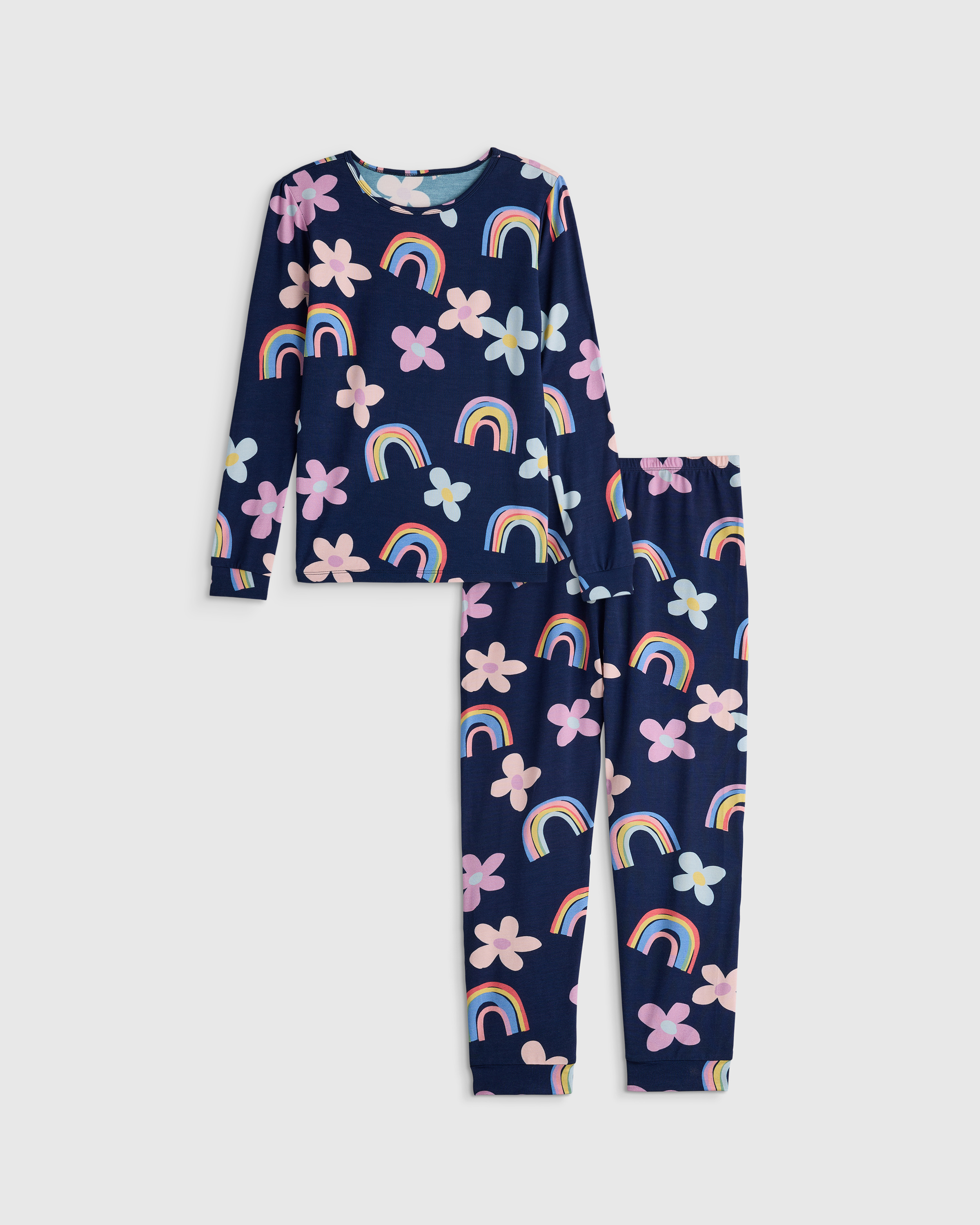Rainbow Garden Bamboo Long Sleeve and Pant Pajama Set