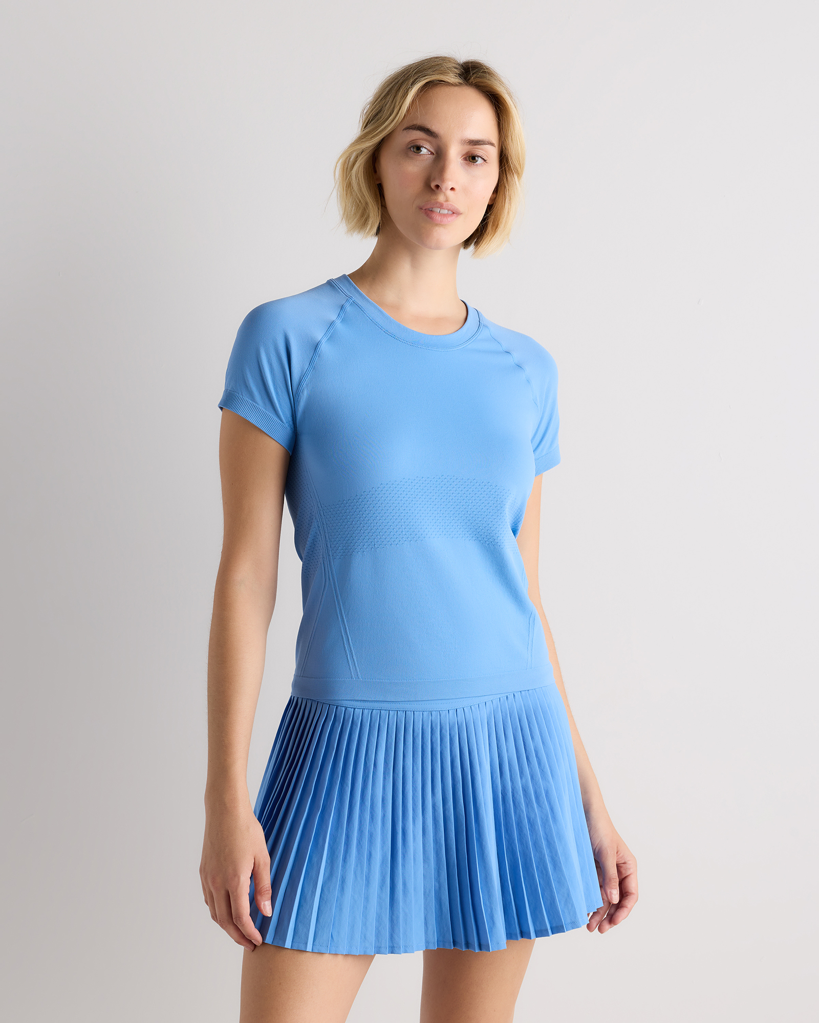 Azul Blue Seamless Waist-Length Tee