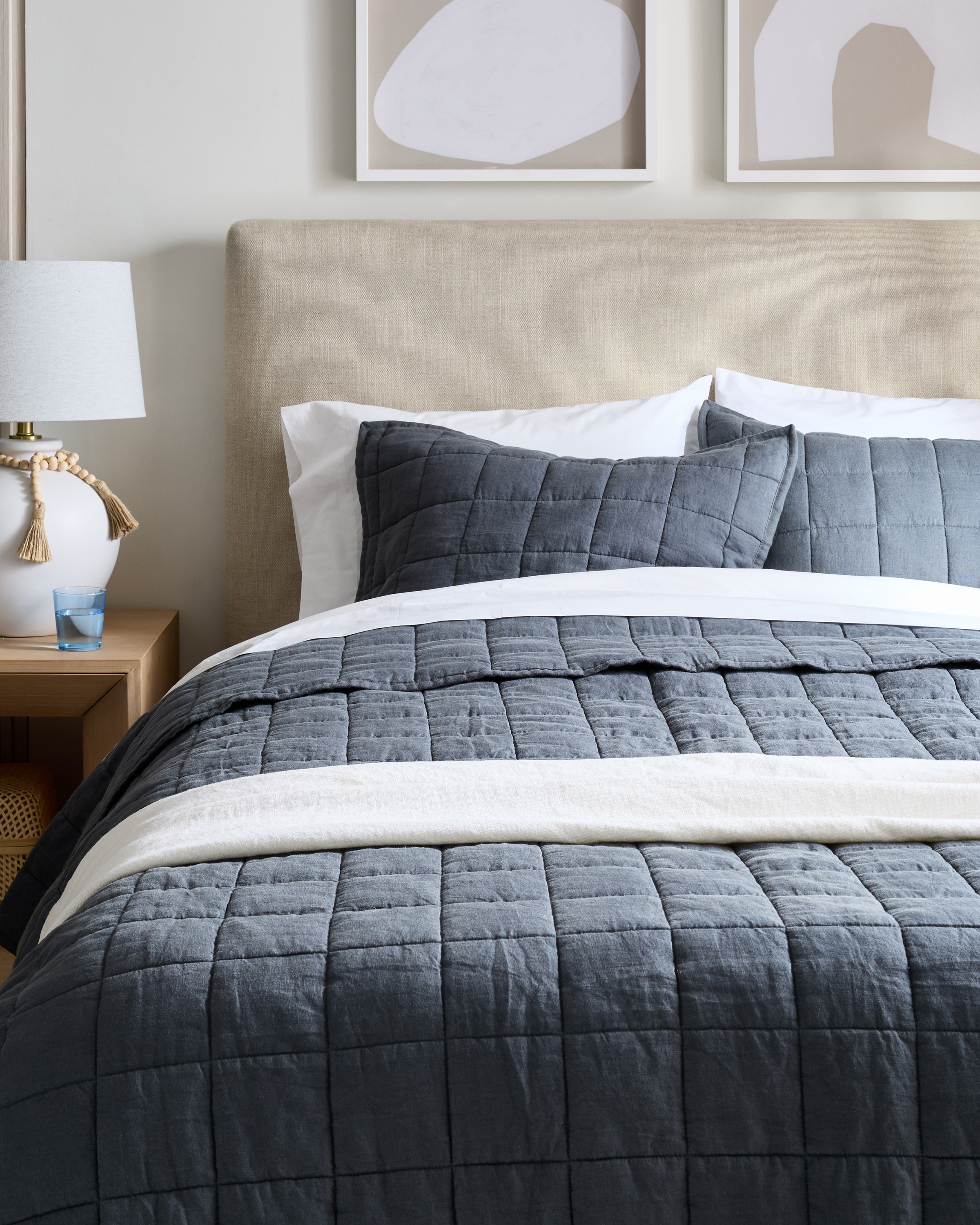 European Linen Box Quilted Sham Set