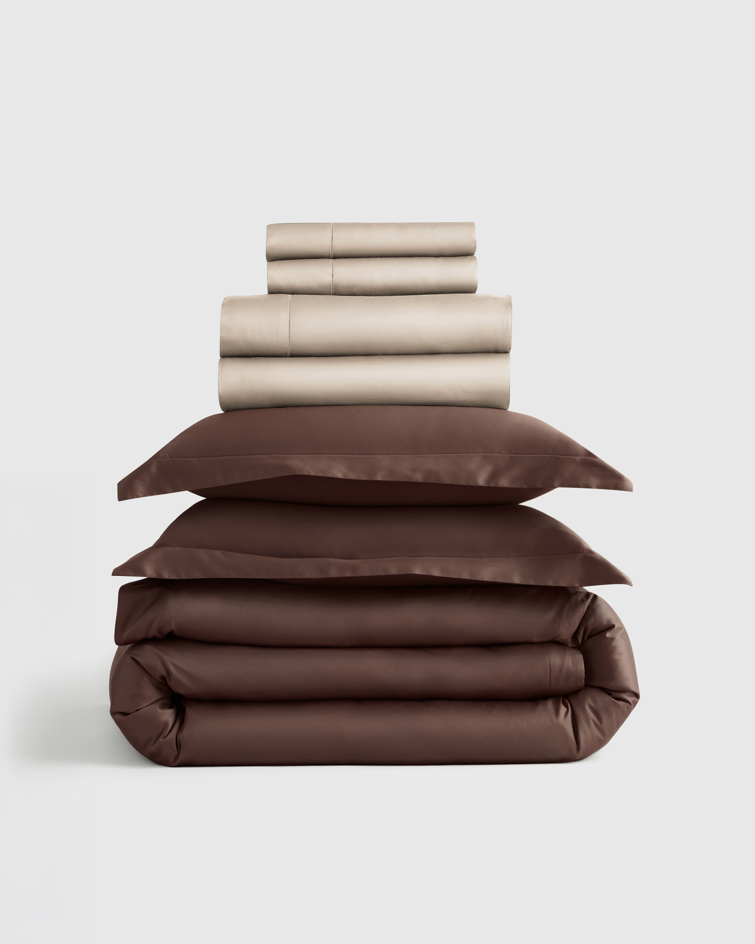 Espresso Giza Cotton Sateen Deluxe Bedding Bundle