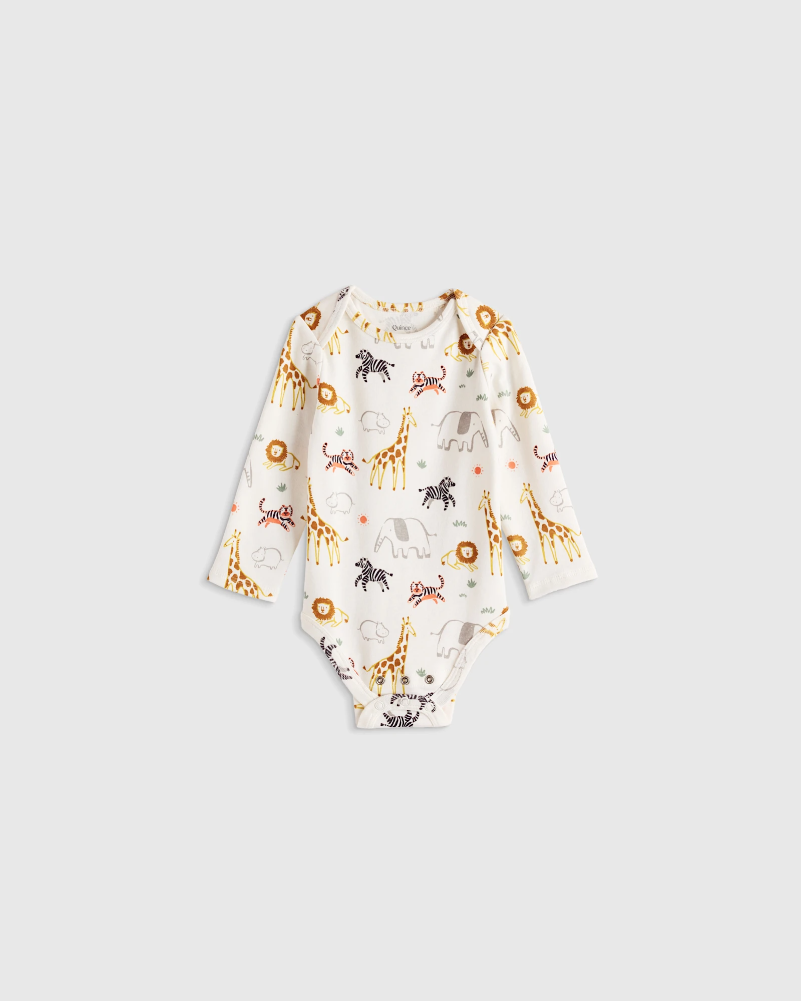 100% Organic Cotton Long Sleeve Bodysuit - Baby