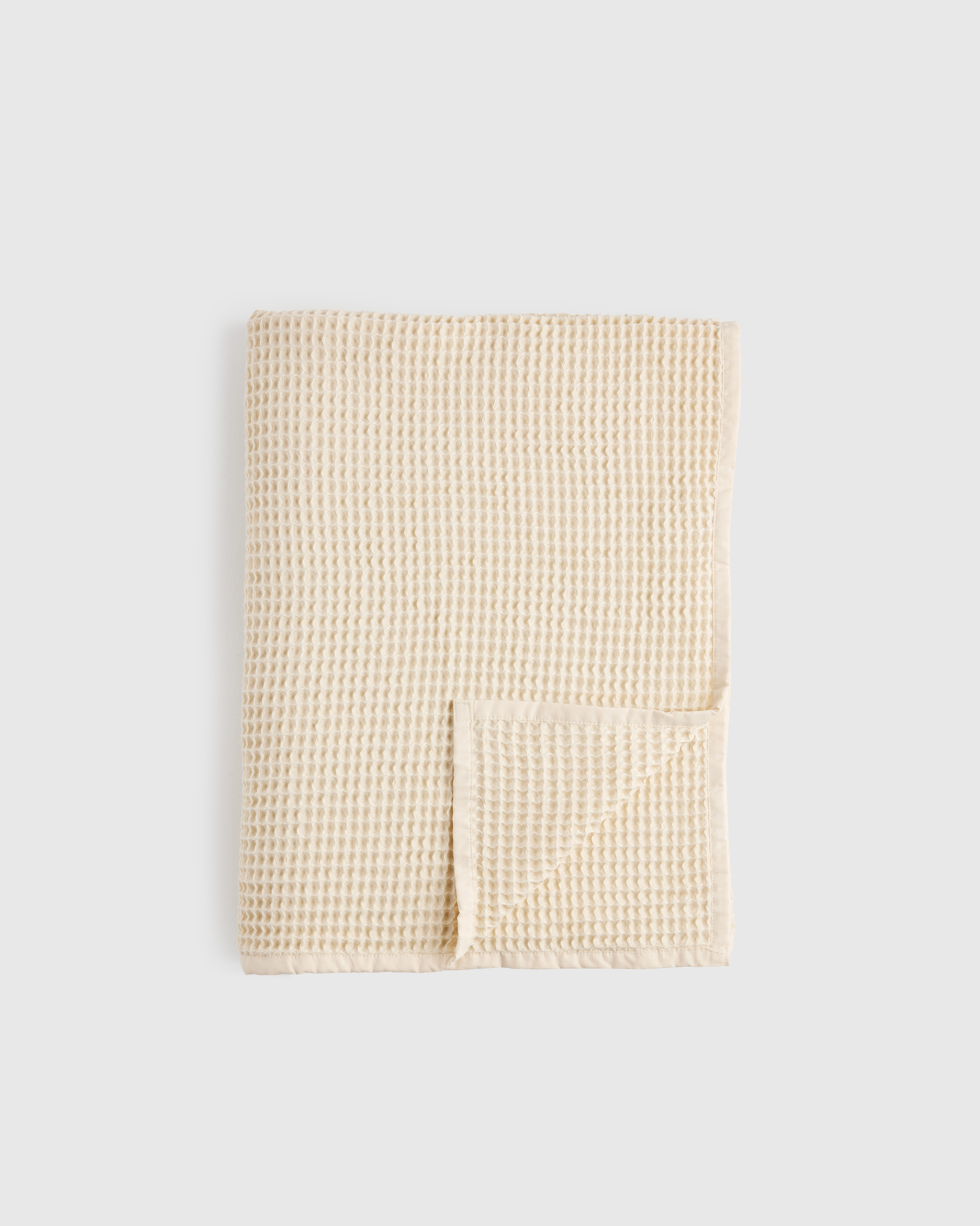 Undyed Organic Waffle Throw