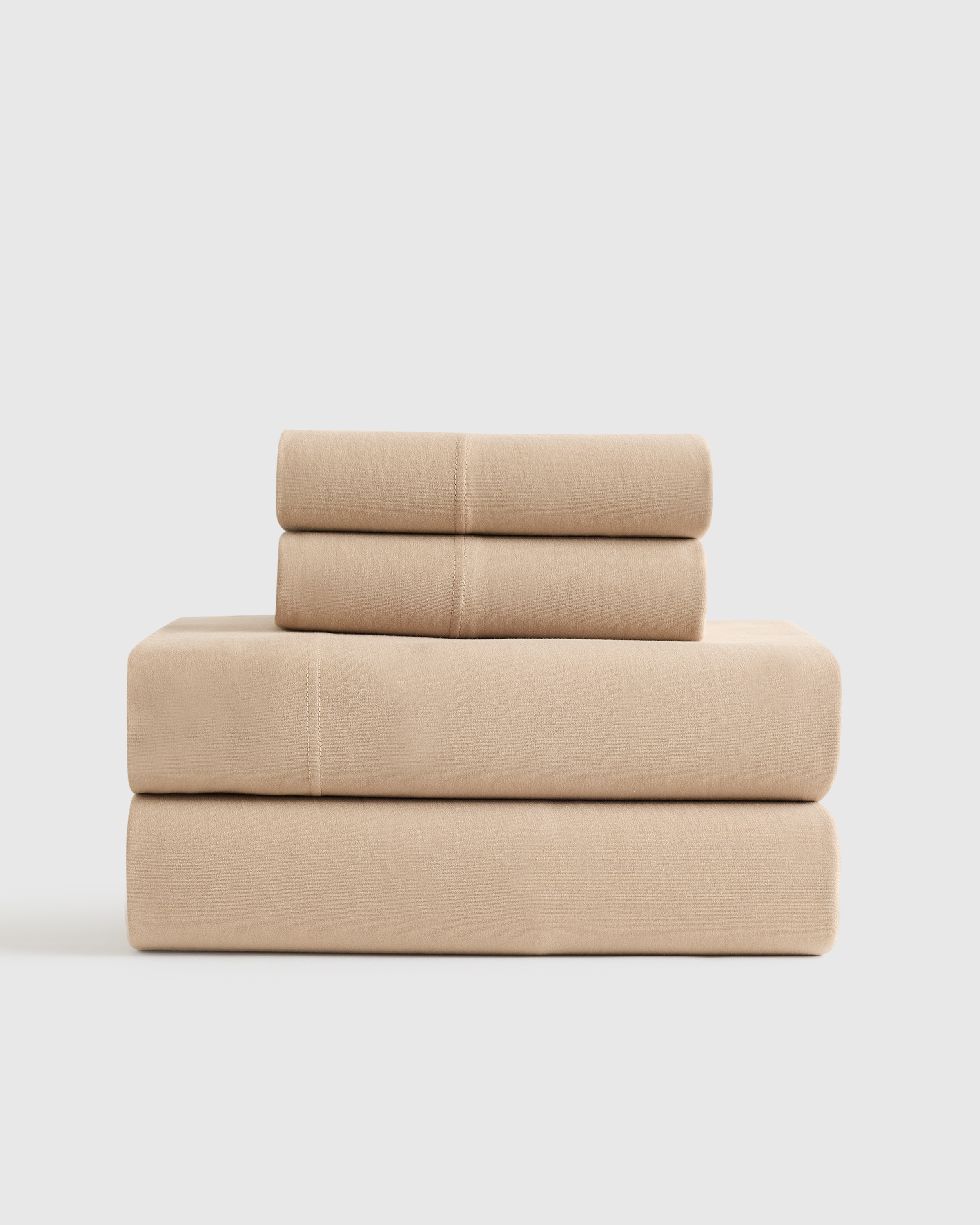 Latte Organic Jersey Sheet Set